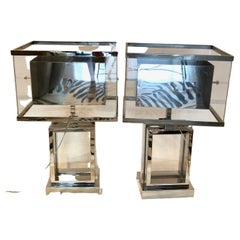 Lucite Lamps ( Sold as a Pair)