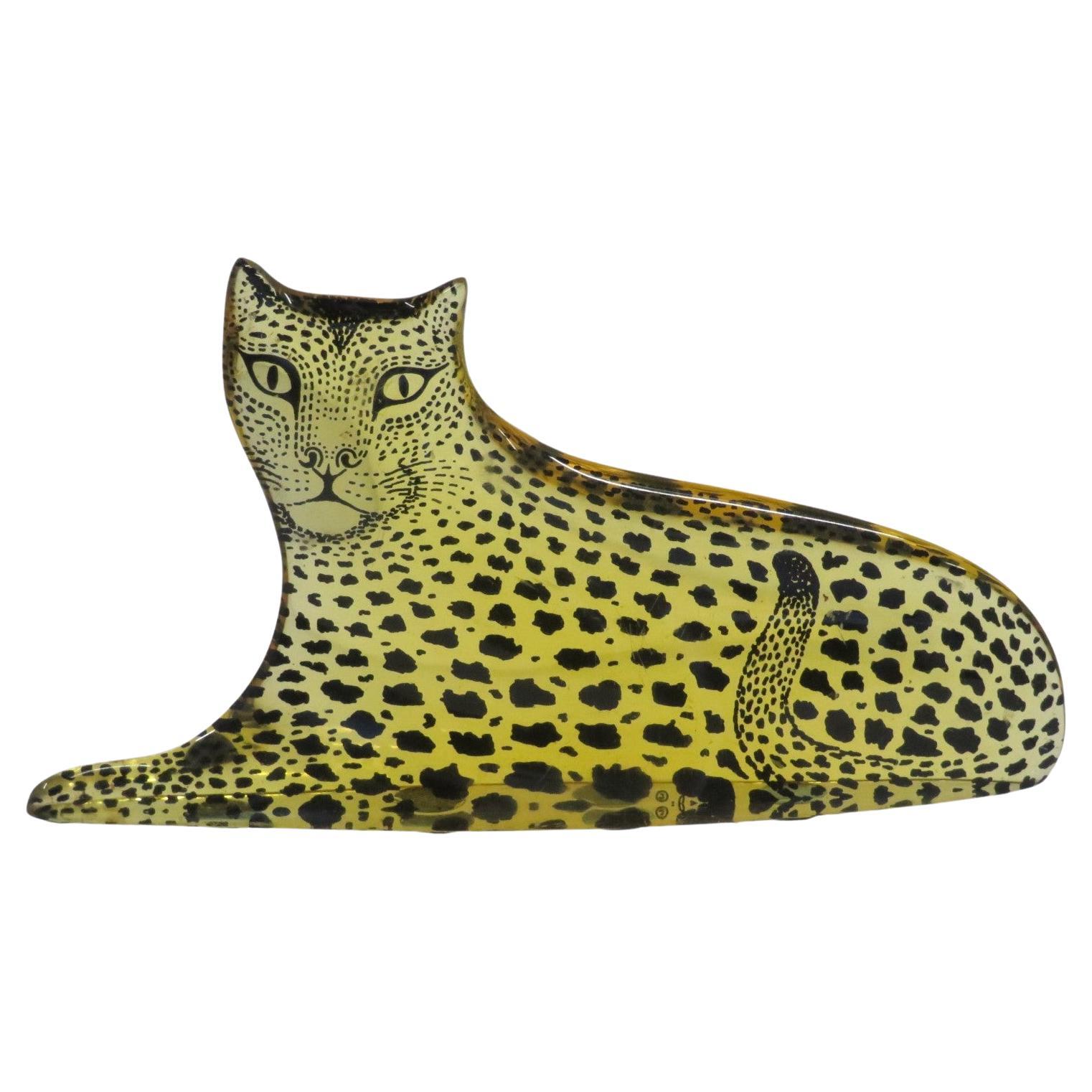Lucite Leopard Sculpture by Abraham Palatnik Brazil from the Artemis Collection