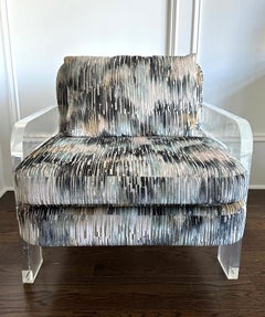 Lucite Lounge Chair with Pillow by Vladimir Kagan