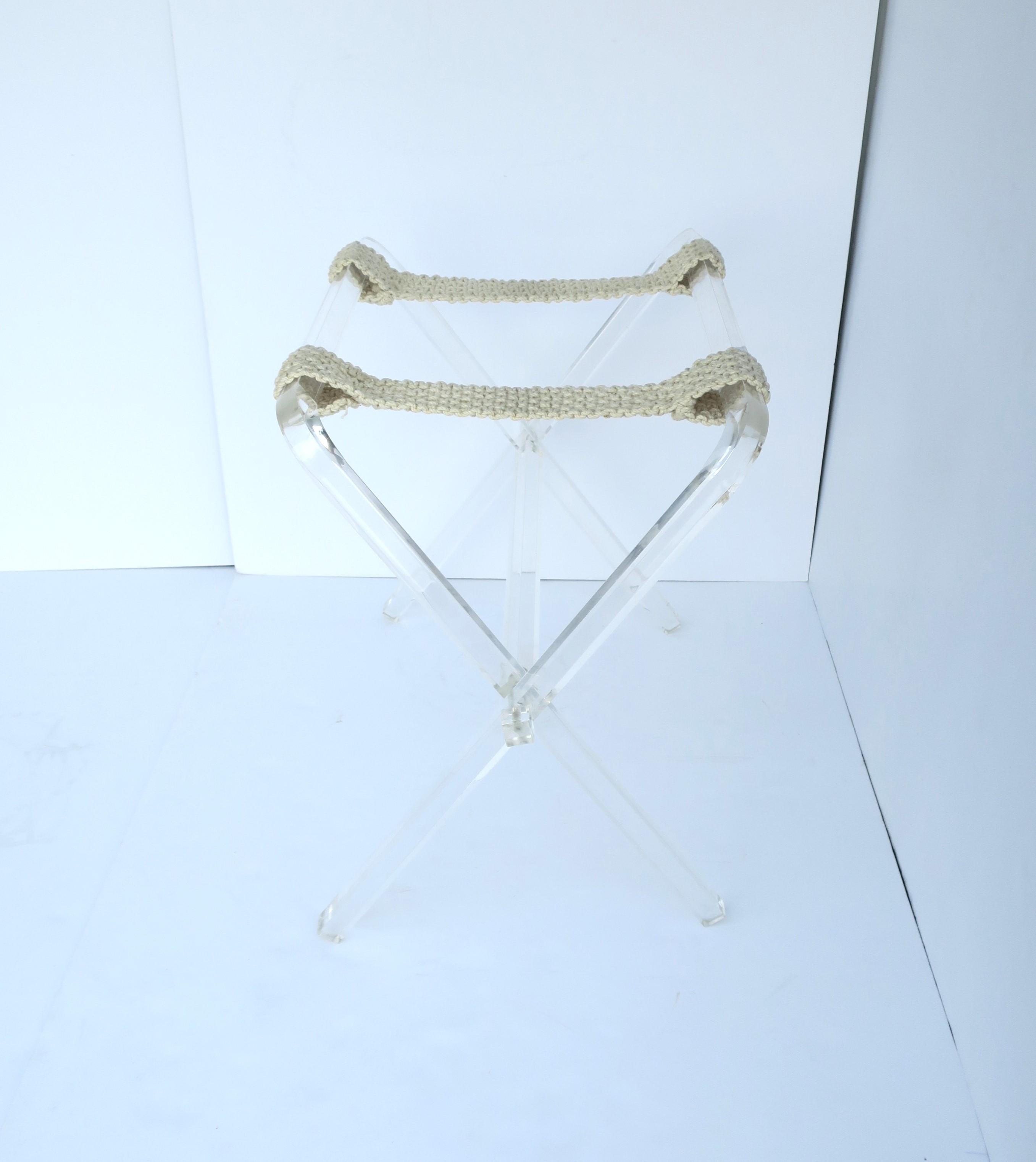 Lucite Luggage Rack In Good Condition In New York, NY