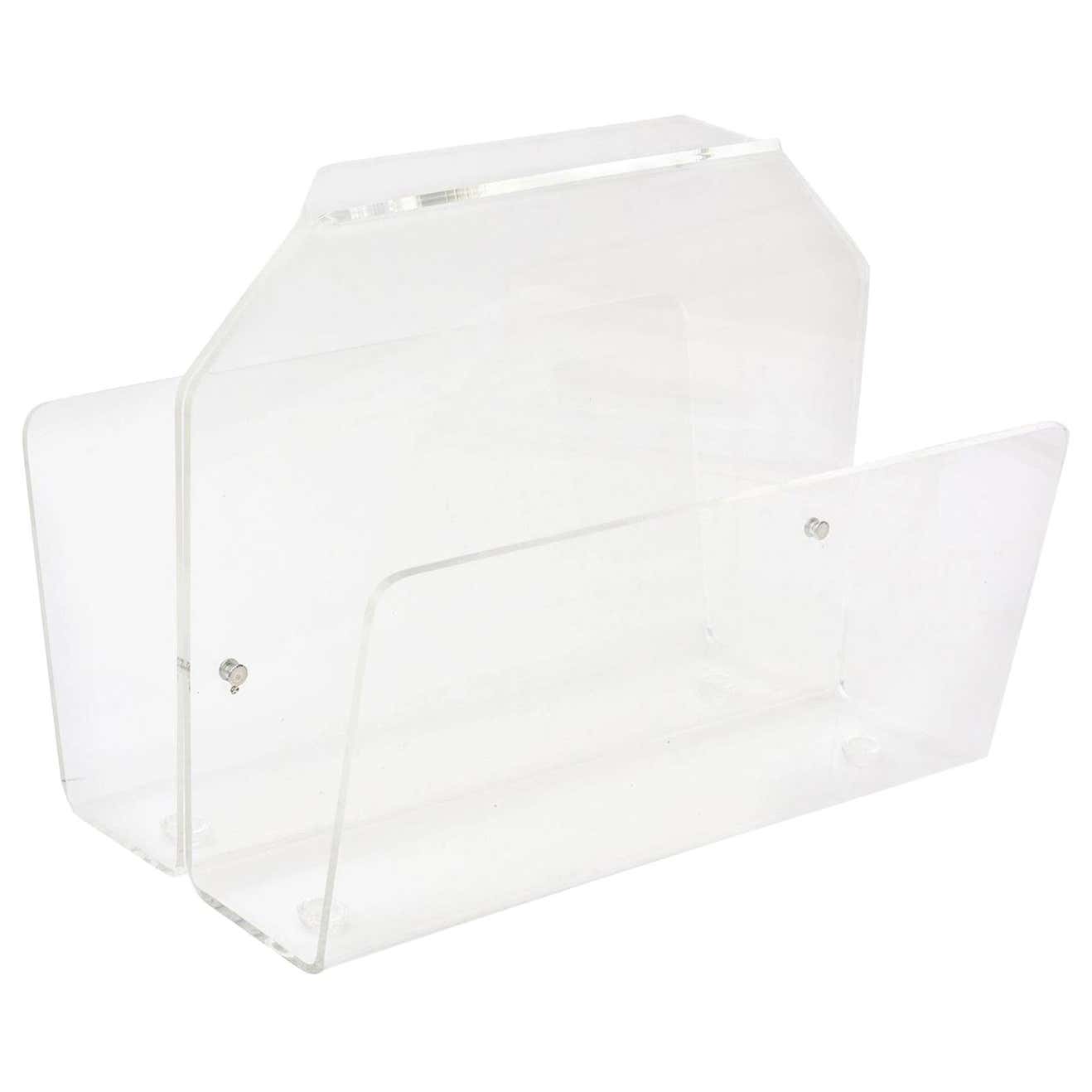 Lucite Magazine Holder Vintage For Sale at 1stDibs | lucite magazine ...