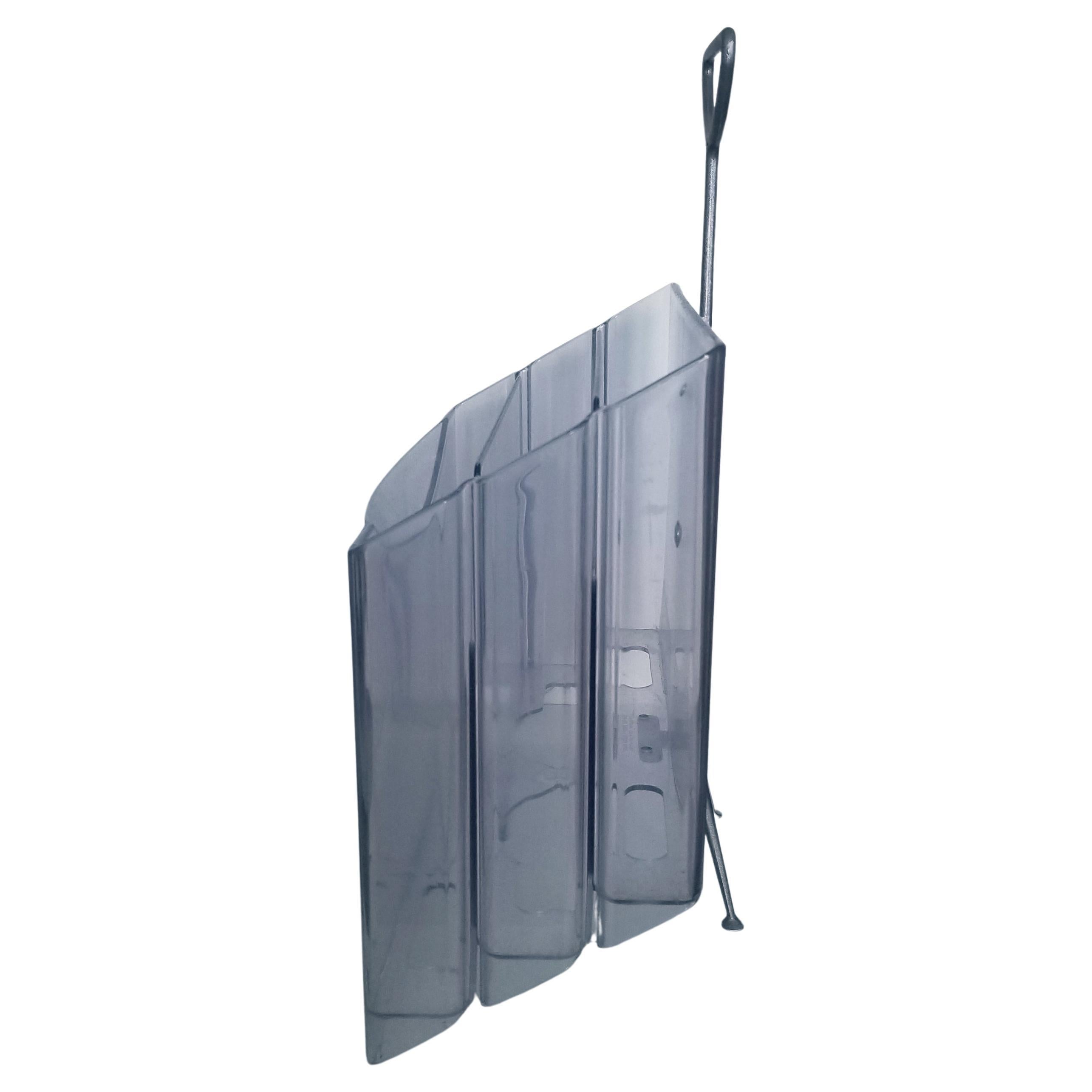 Post-Modern Lucite Magazine Rack by Andries and Hiroko Van Onck for Magis Italy For Sale