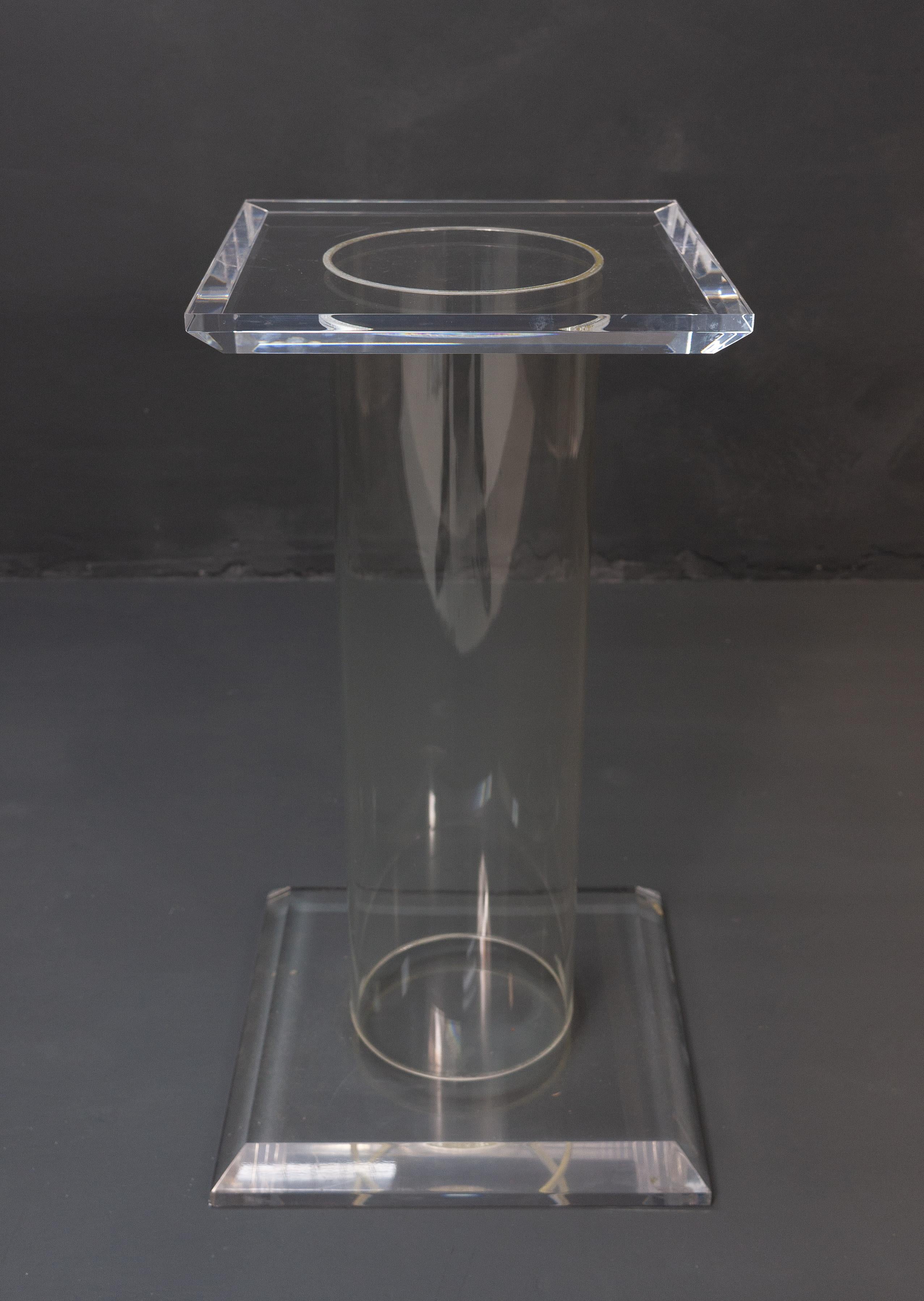 Modern Lucite Pedestal, 1970s, France