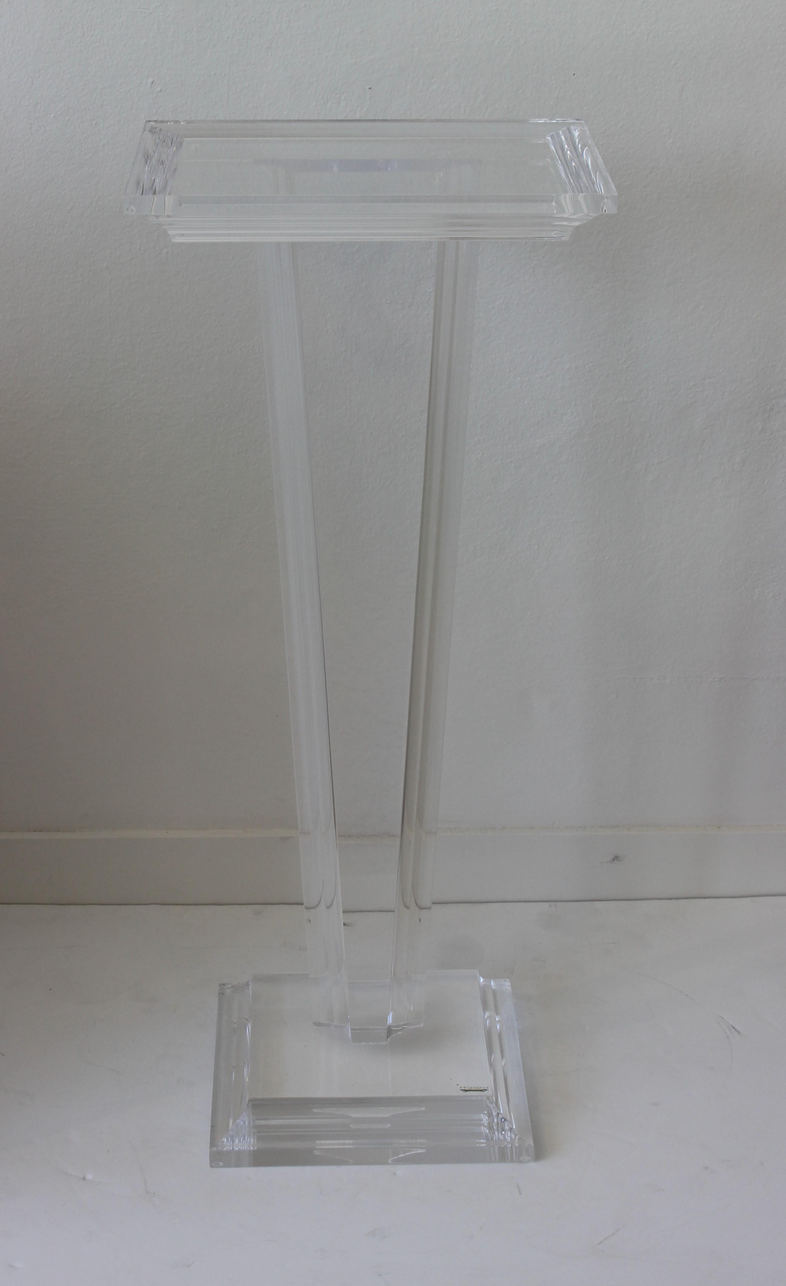lucite pedestals