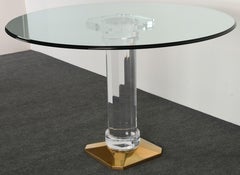 Lucite Pedestal Center Table by Spectrum, LTD, 1995