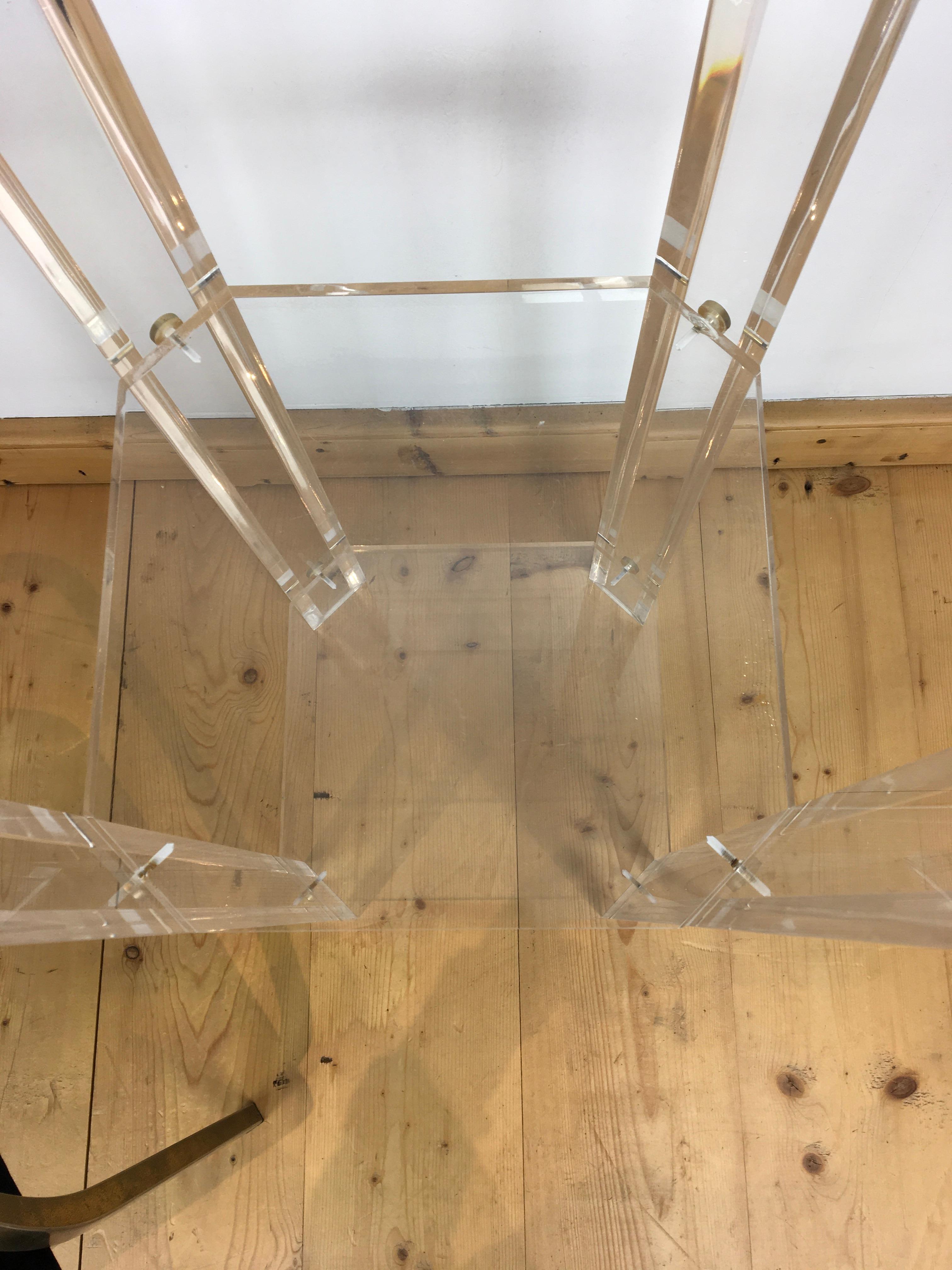 Lucite Pedestal with Canted Corners, 1970s For Sale 6