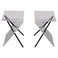 Lucite Post Modern Side Tables  by  Lui Art Holland Design  1980s