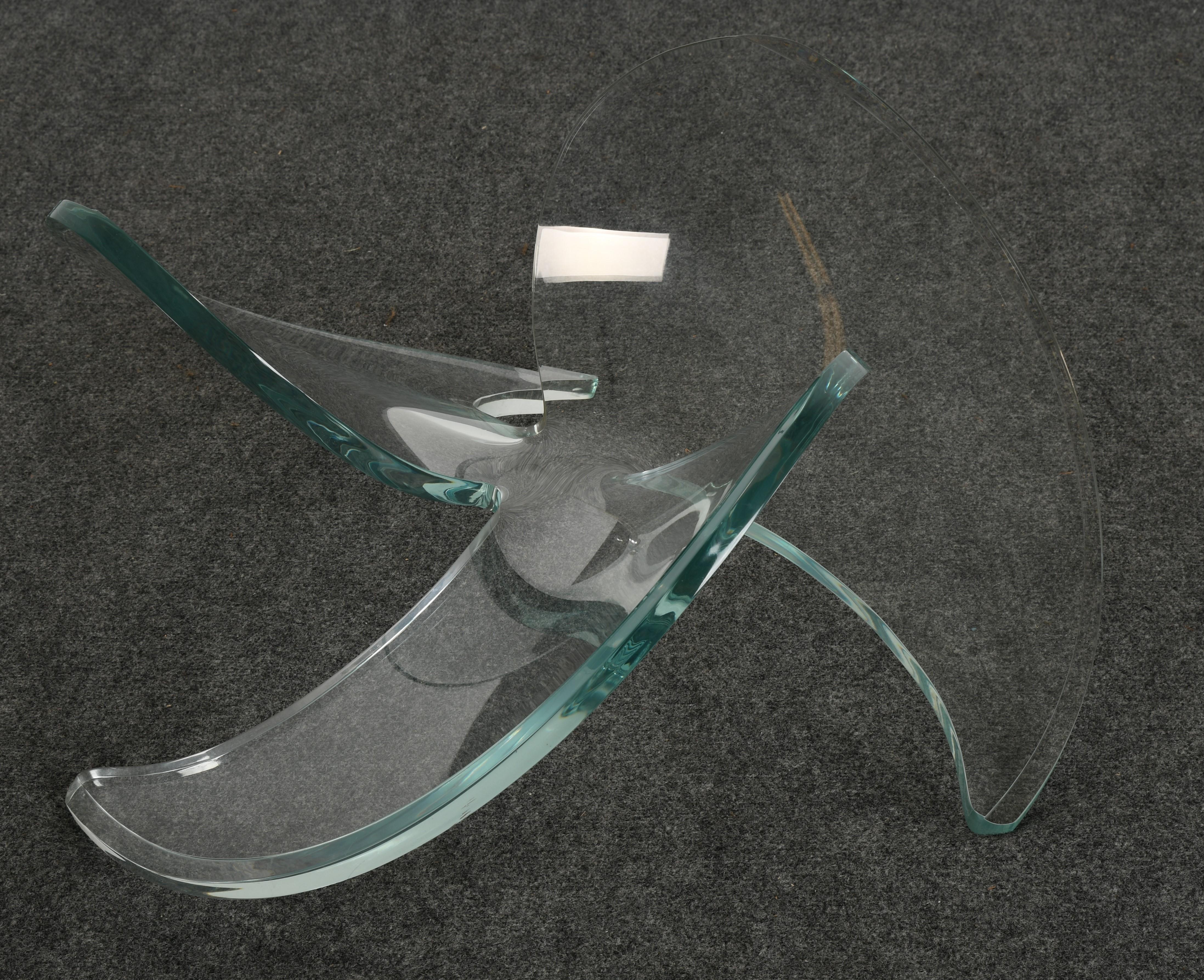American Lucite Propeller Coffee Table in the Style of Knut Hesterberg, 1970s