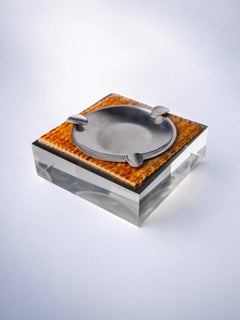 Lucite & Rattan Astray, Christian Dior Style, 1970's