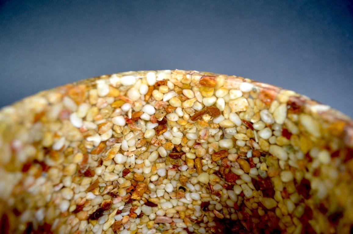 Lucite Resin with Stone Inclusion Covered Jar For Sale 2