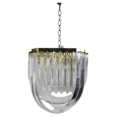 Used Lucite Ribbon Chandelier Ca. 1970/1980's