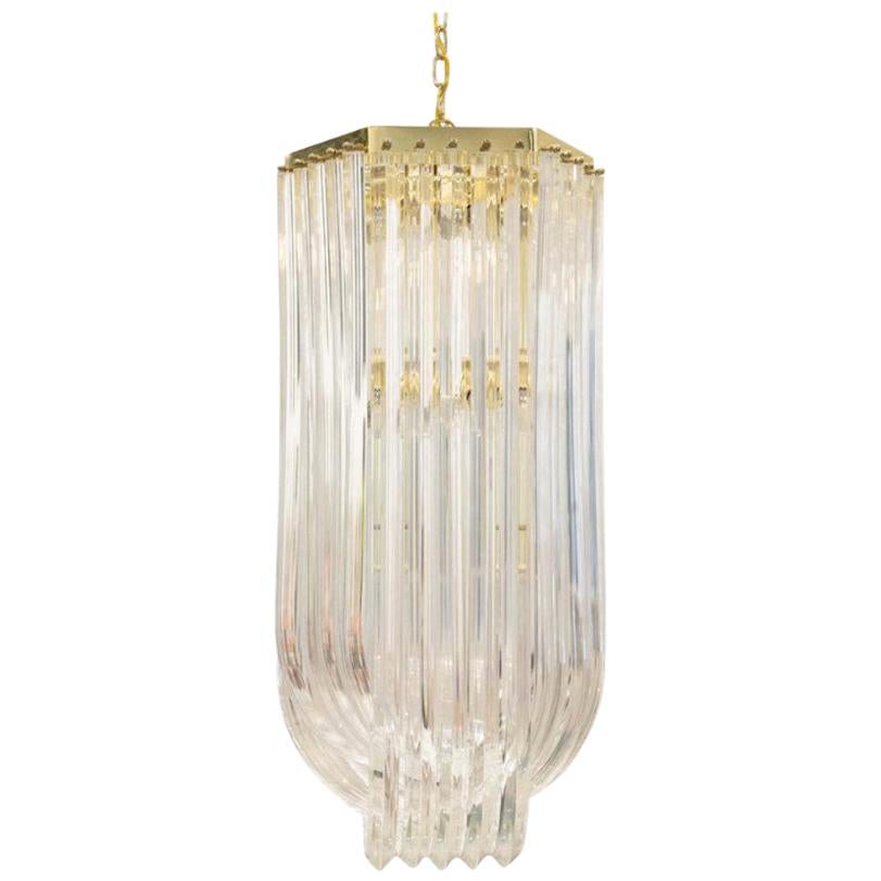 Lucite Ribbon Chandelier