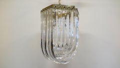 Lucite Ribbon Pendant Light