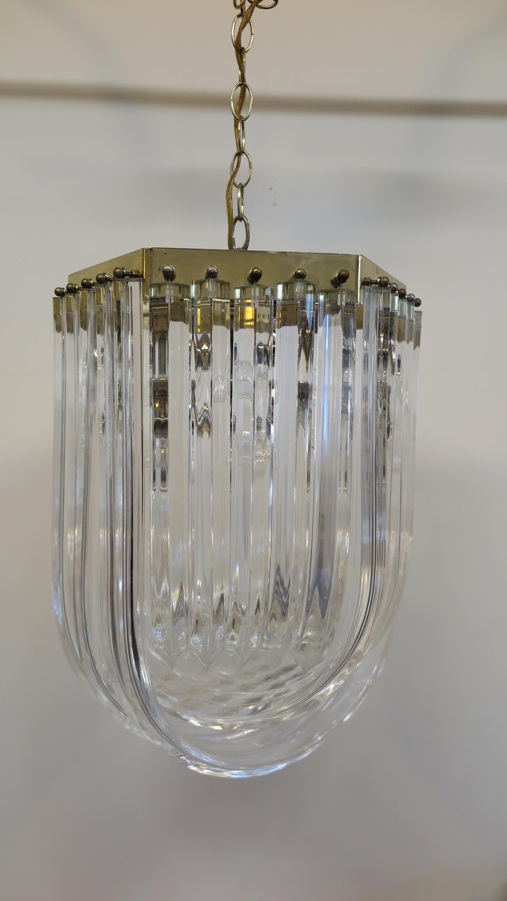 lucite pendant light