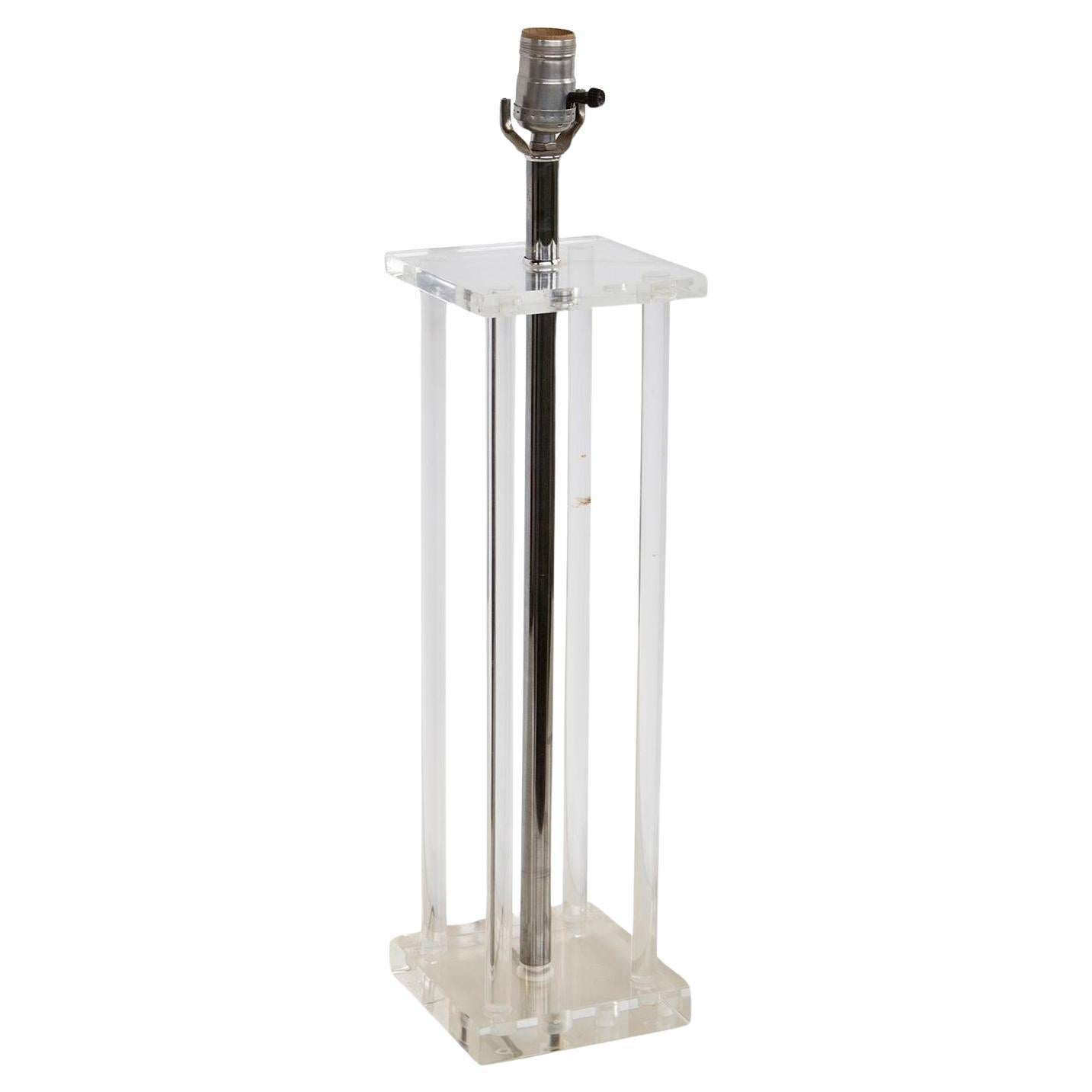 Lucite Rod Table Lamp