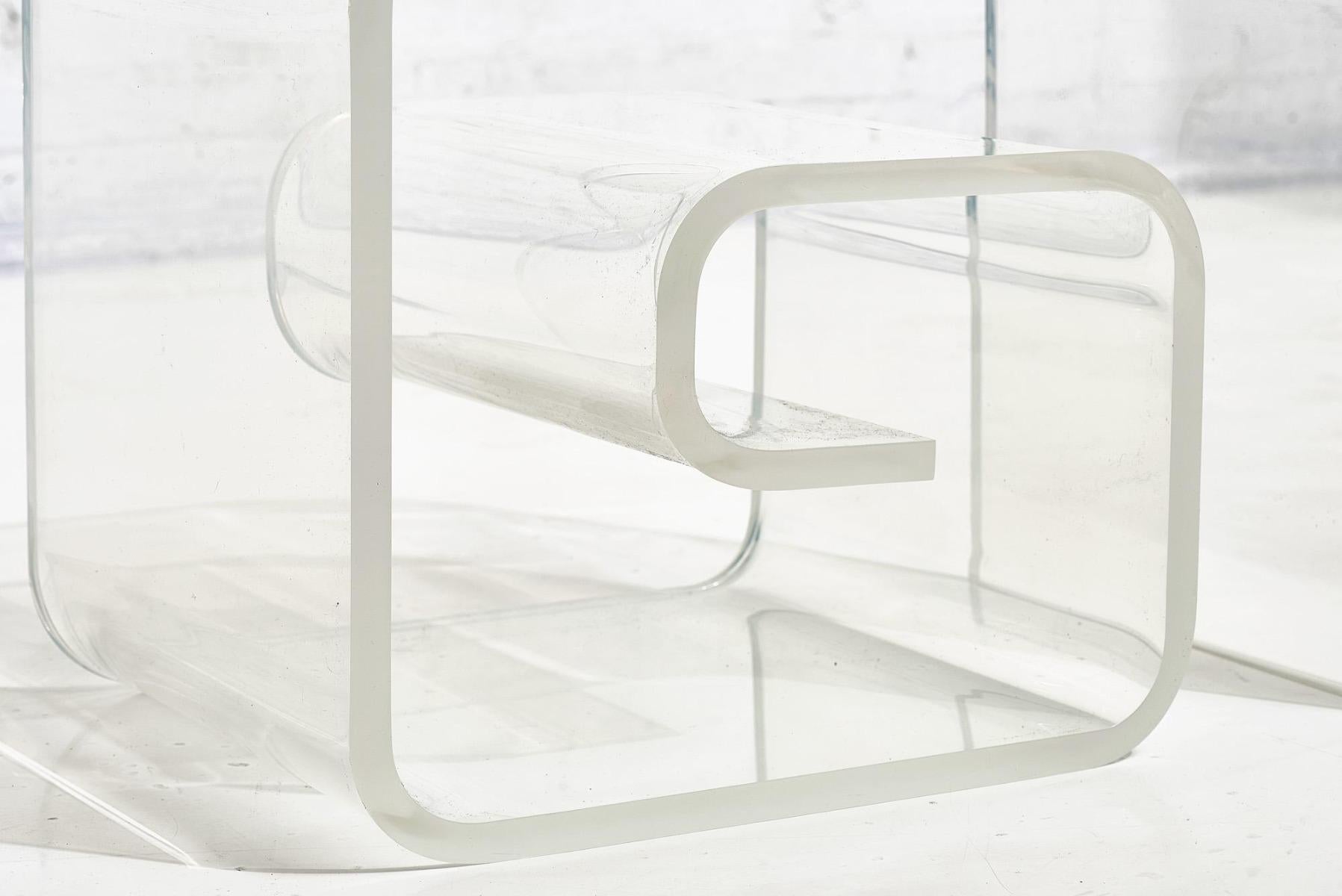 Lucite Scroll End Table, 1970 3