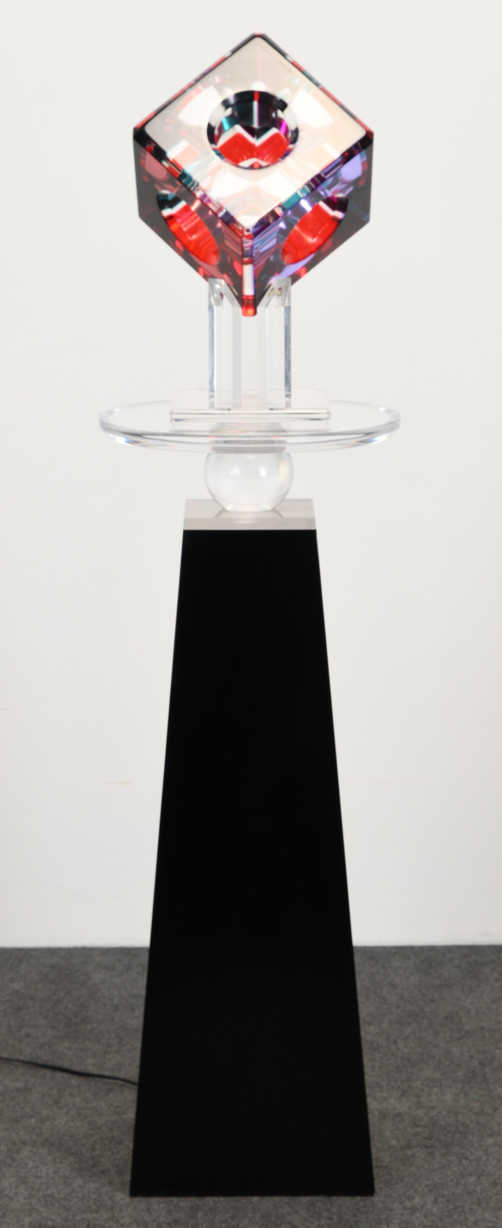 Mid-Century Modern Lucite Sculpture by Shlomi Haziza, 2000s