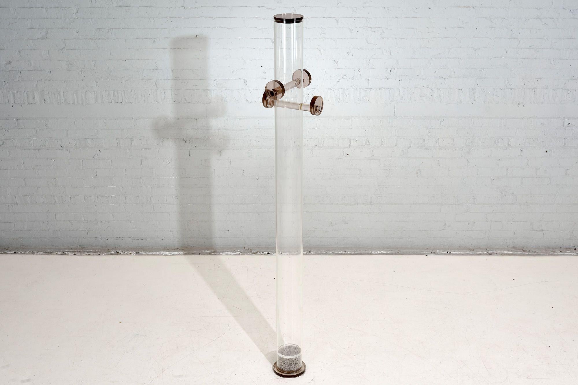 Mid-Century Modern Lucite Sculpture Coat / Hat Standing Rack, 1970 For Sale