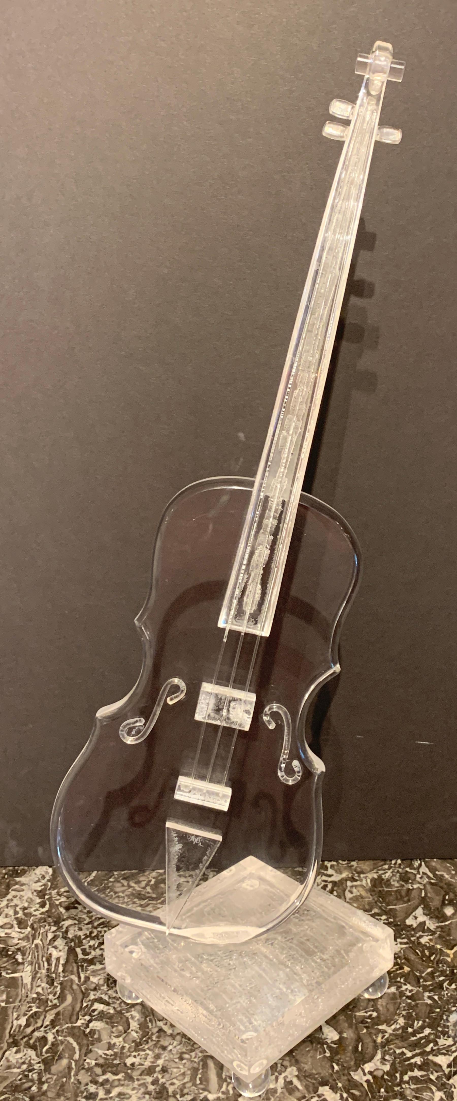 Lucite Sculpture of a Violin, in the Style Armand 8