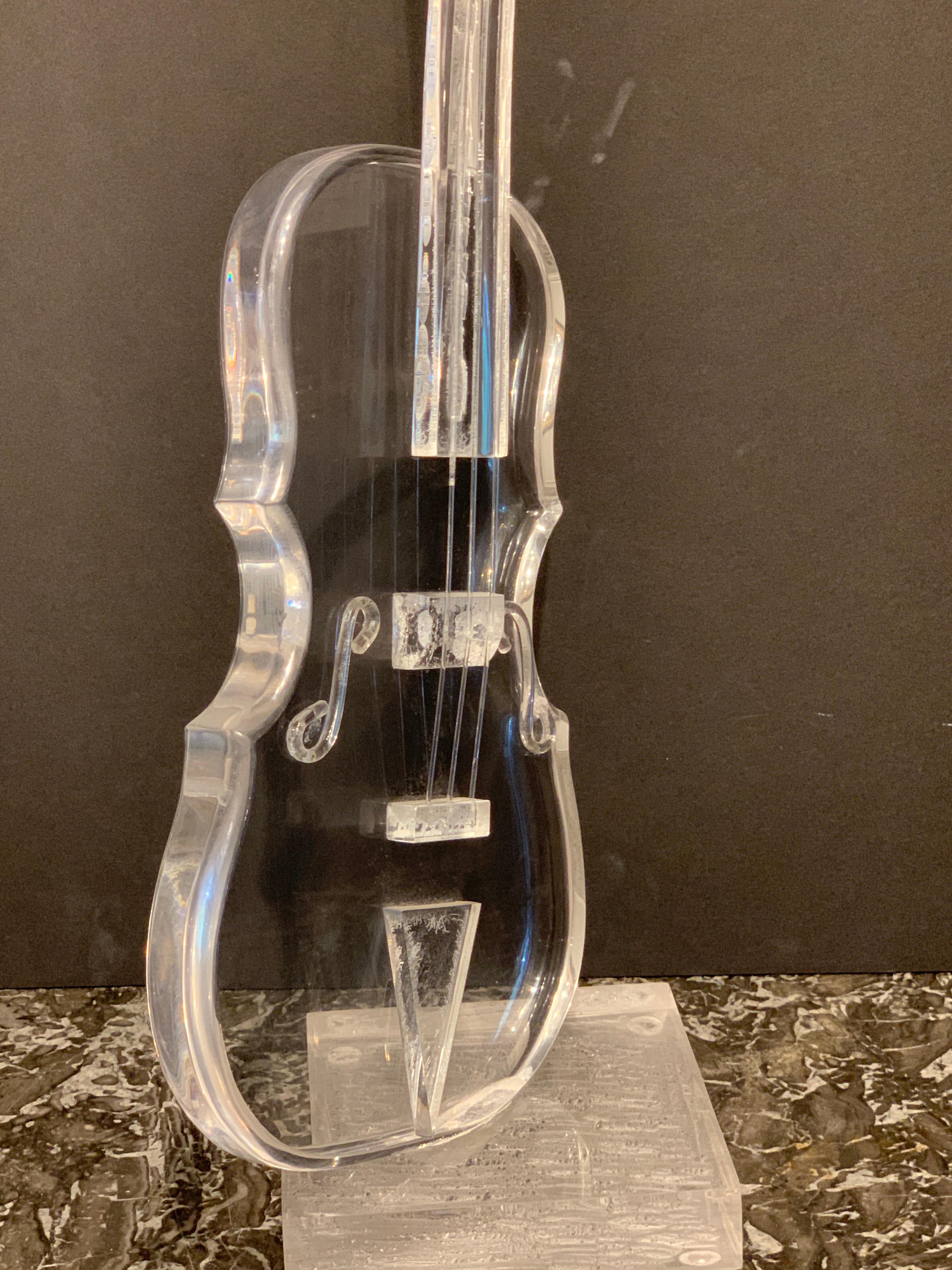 Lucite Sculpture of a Violin, in the Style Armand 1