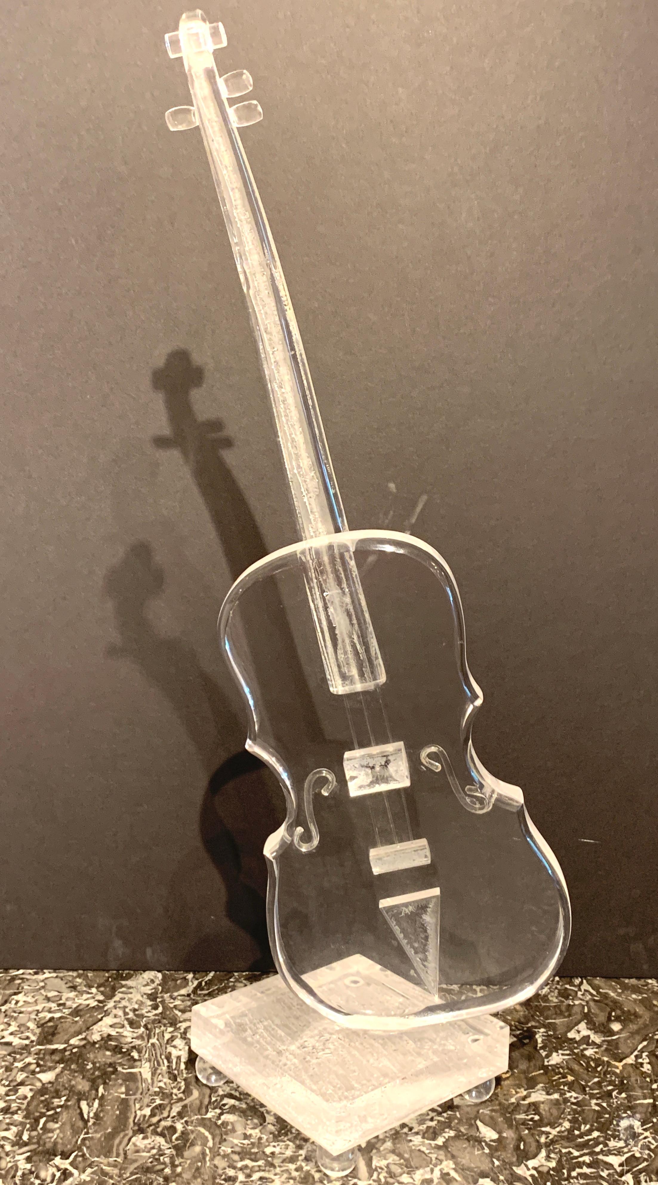 Lucite Sculpture of a Violin, in the Style Armand 2