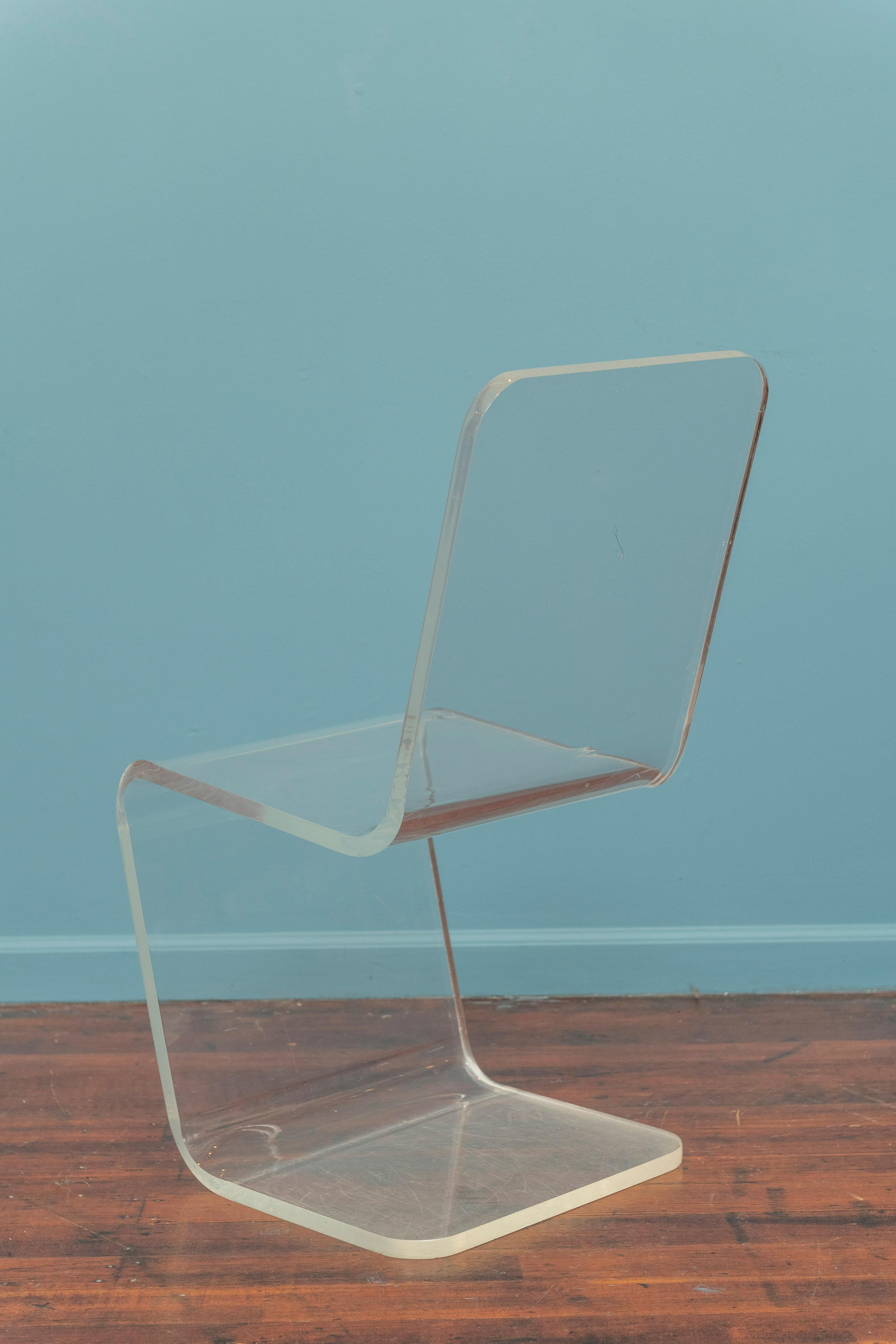 Lucite Sedia laterale in lucite in vendita