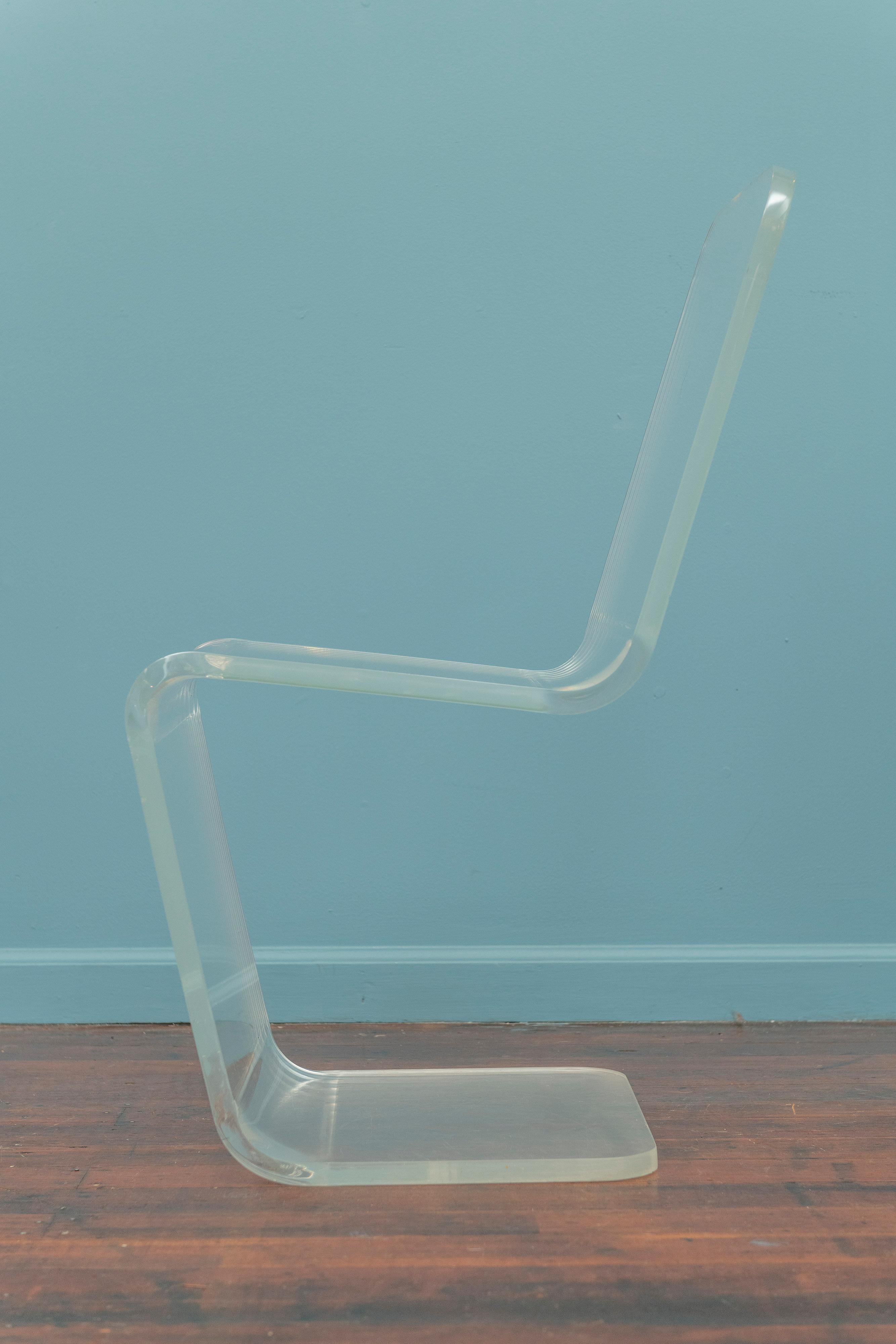 Sedia laterale in lucite in vendita 1