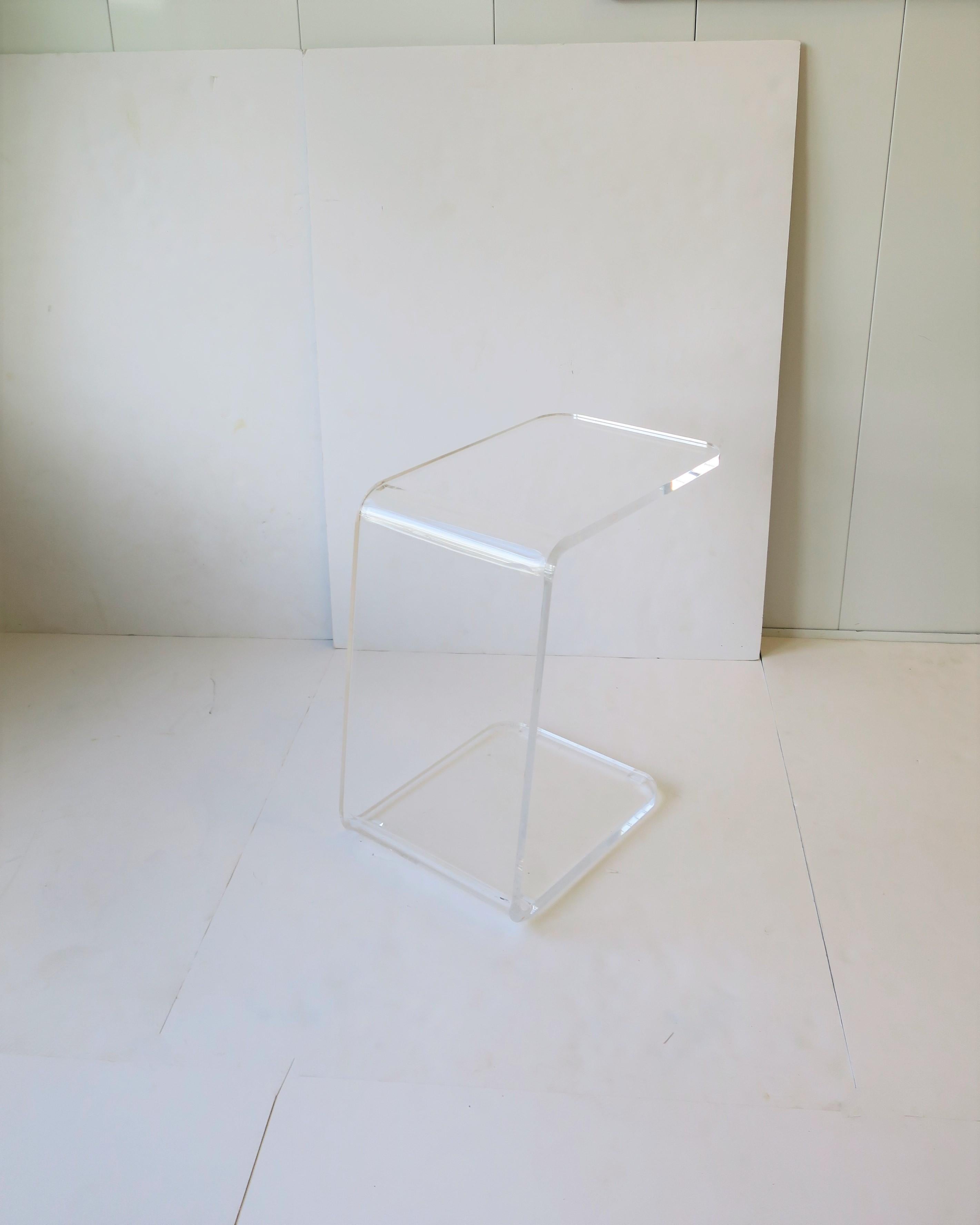 Modern Lucite Side or End Table