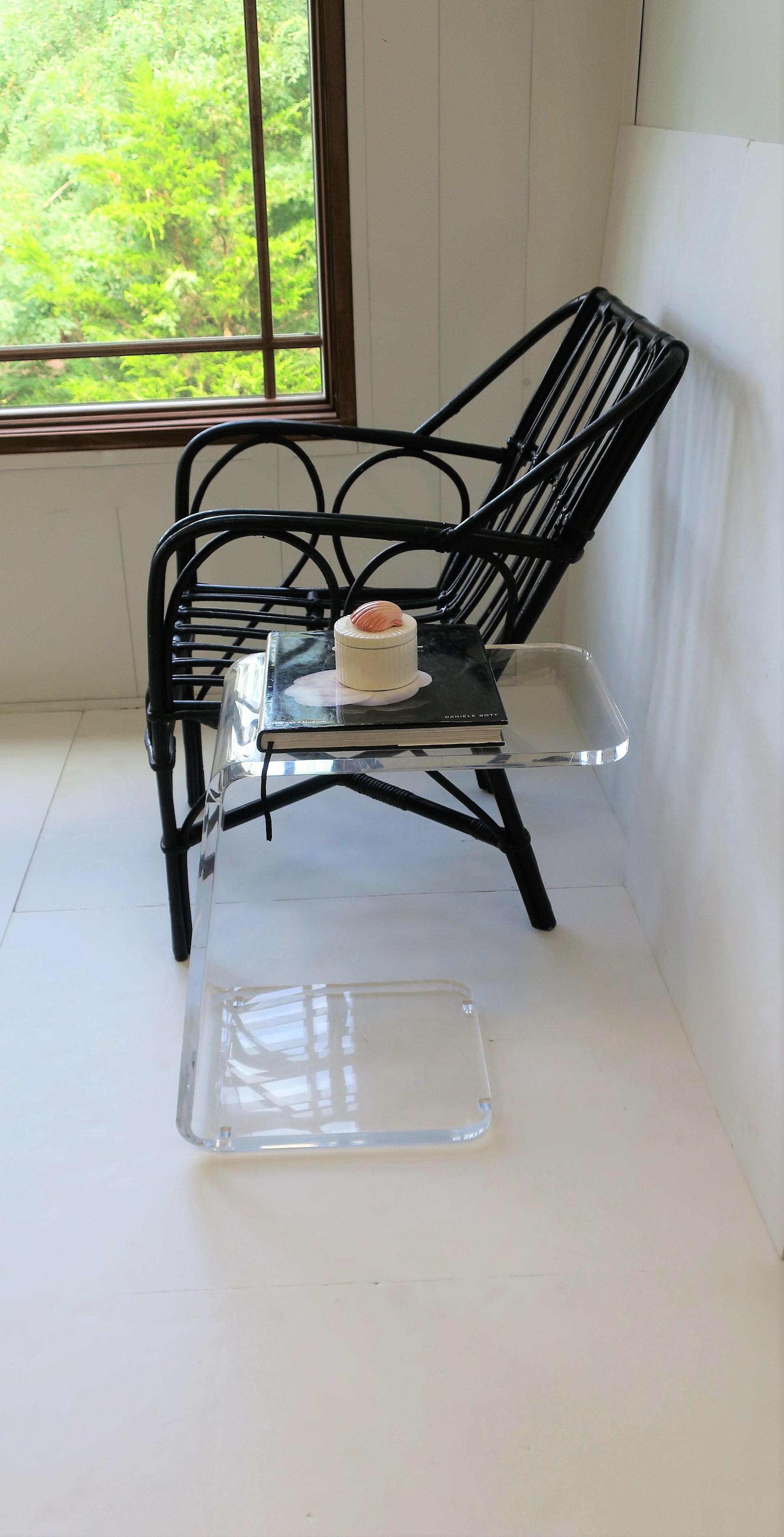 Contemporary Lucite Side or End Table