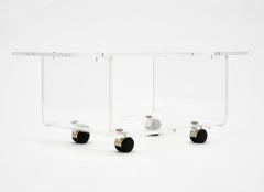 Lucite Side Table by David Lange