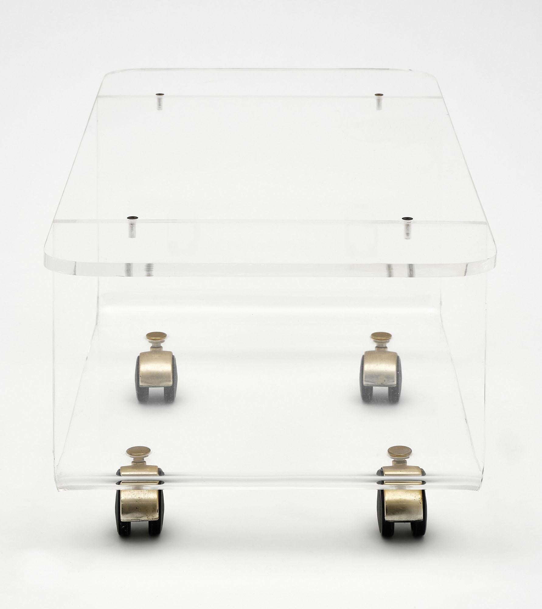 Table d'appoint Lucite de David Lange 2