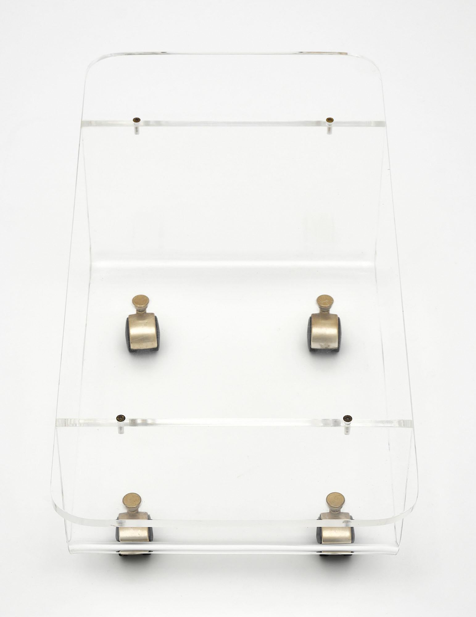 Lucite Side Table by David Lange 1