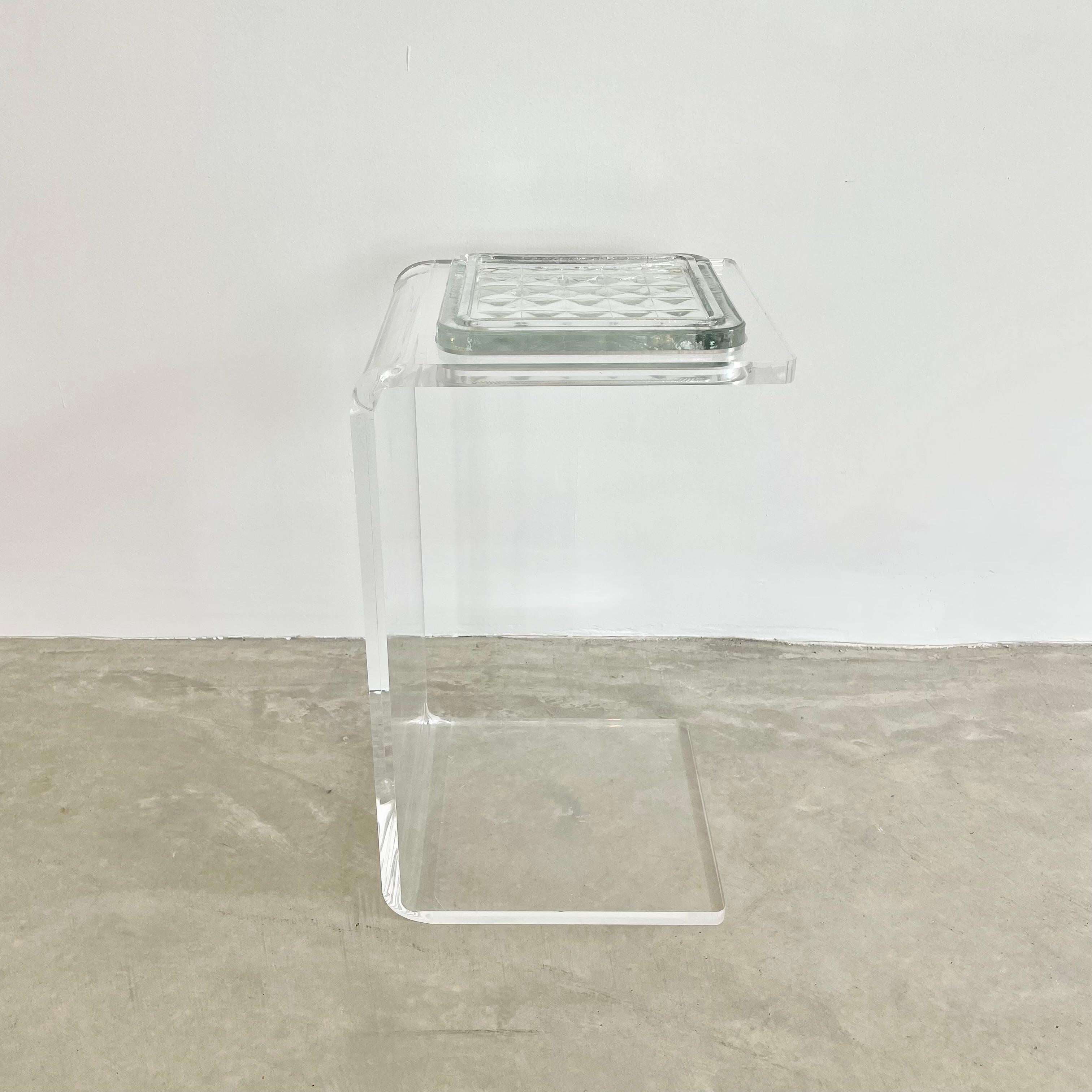 Mid-Century Modern Lucite Side Table Catchall, 1980s Germany For Sale