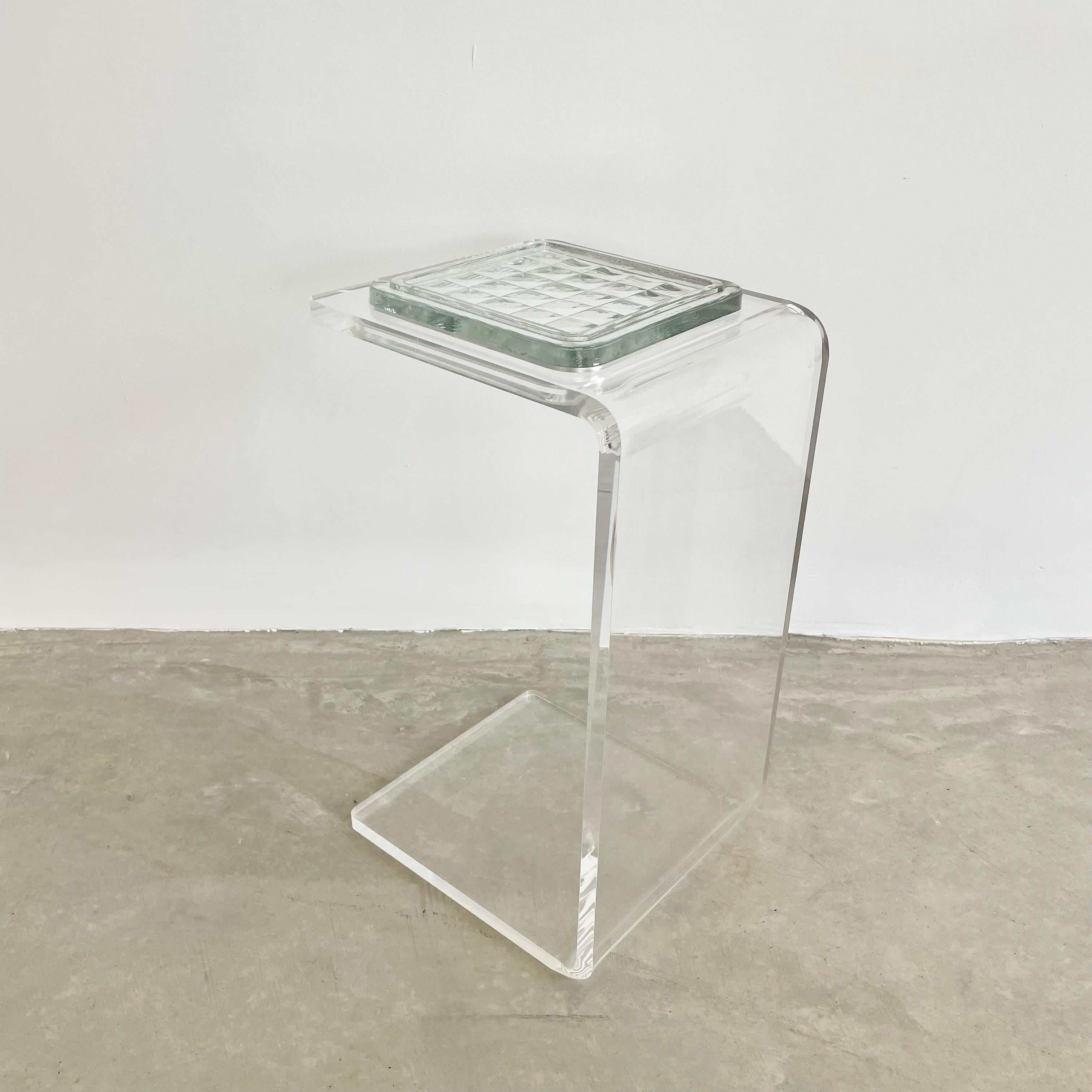 Late 20th Century Lucite Side Table Catchall, 1980s Germany For Sale