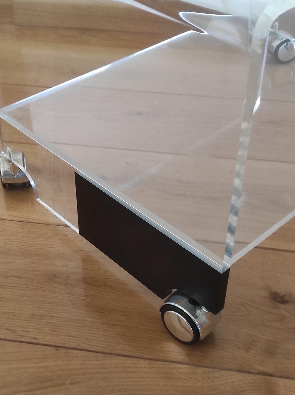 Lucite Side Table Trolley Italy 1970s For Sale 2