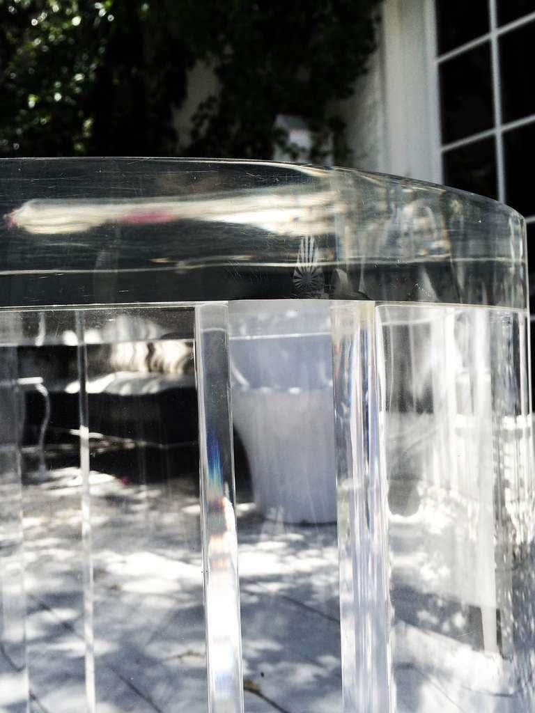 American Lucite Side Tables by Charles Hollis Jones, from the 
