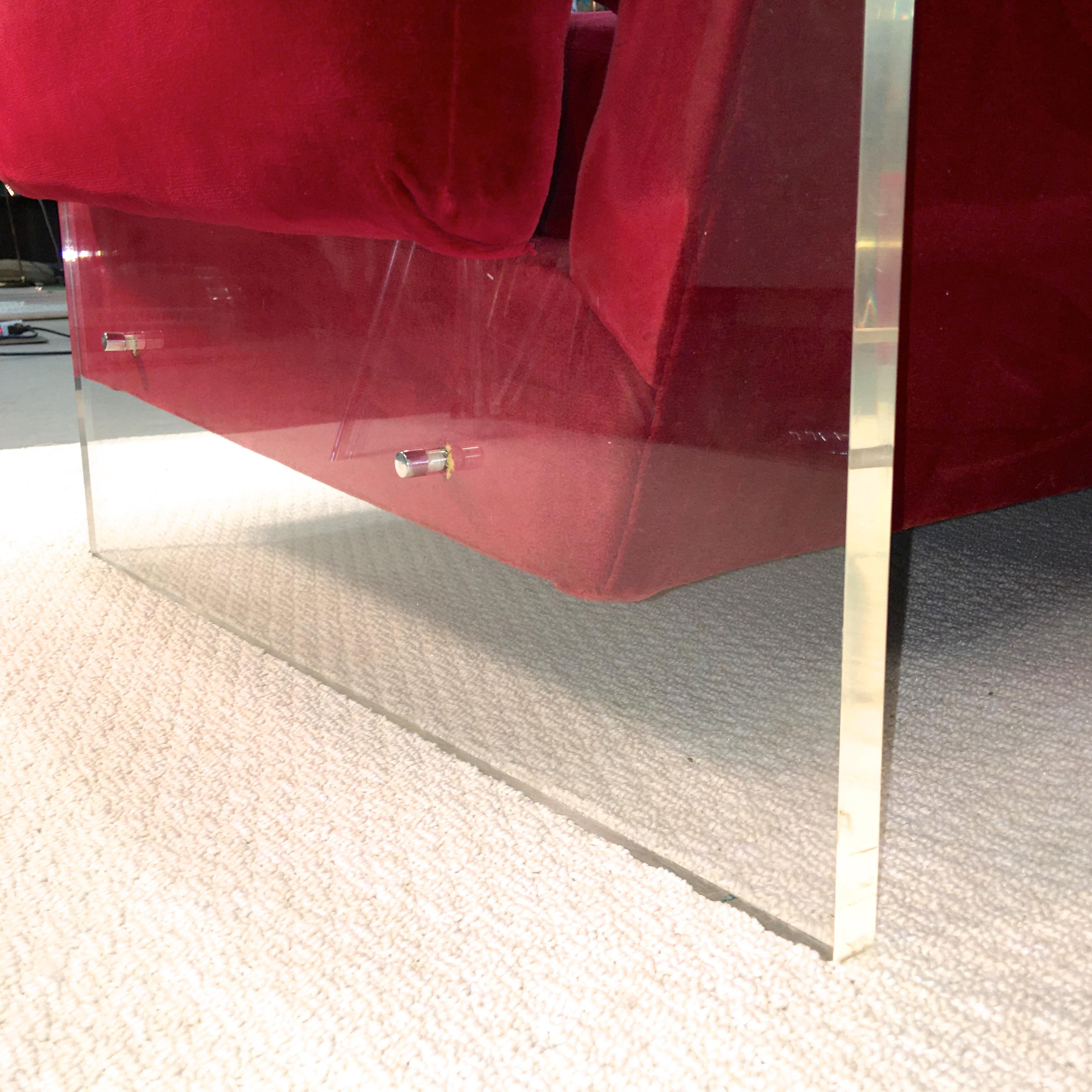 Lucite Sided Sofa by Milo Baughman for Thayer Coggin 6