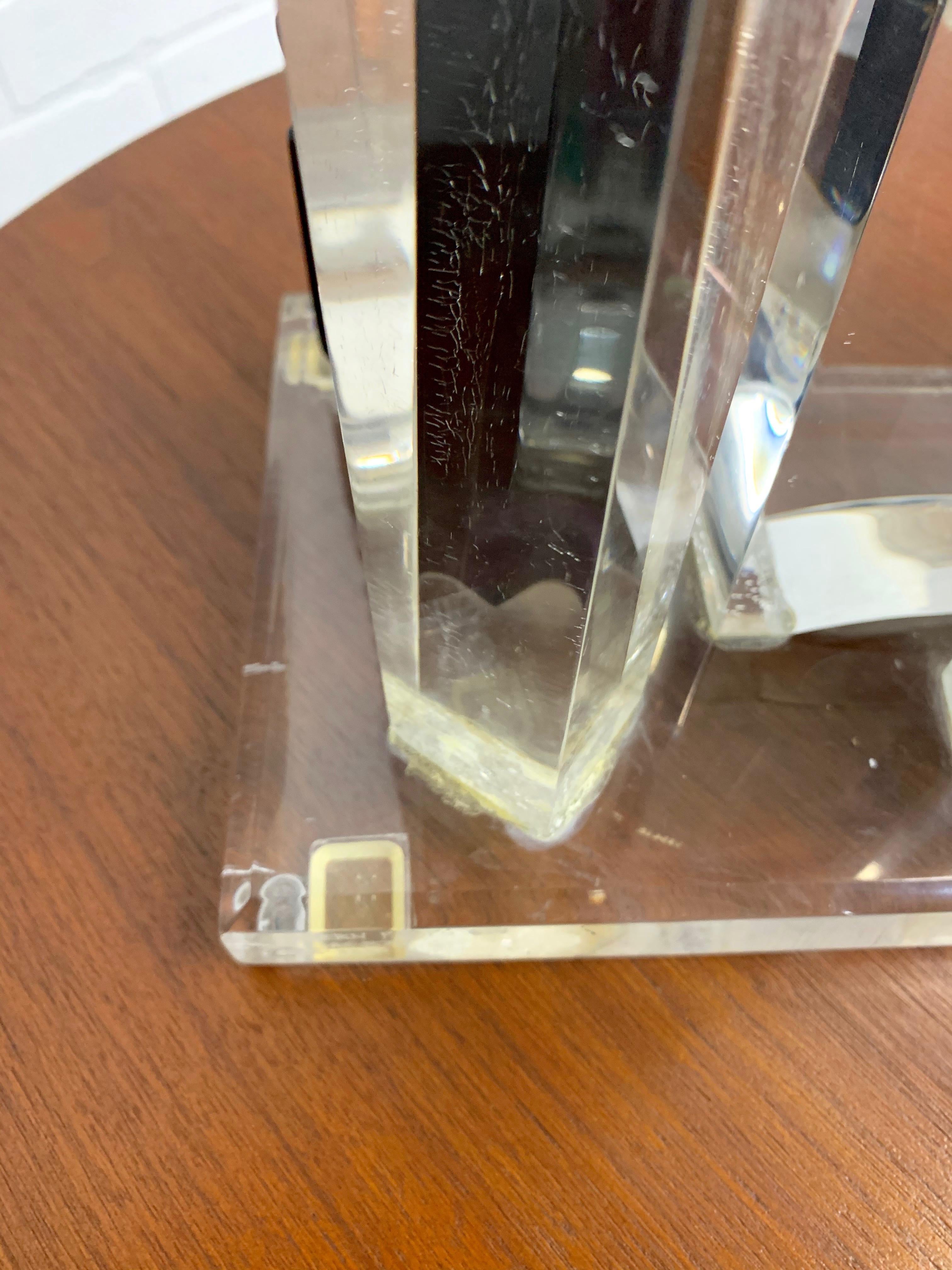 Lucite Skyscraper Sculpture by Van Teal 5