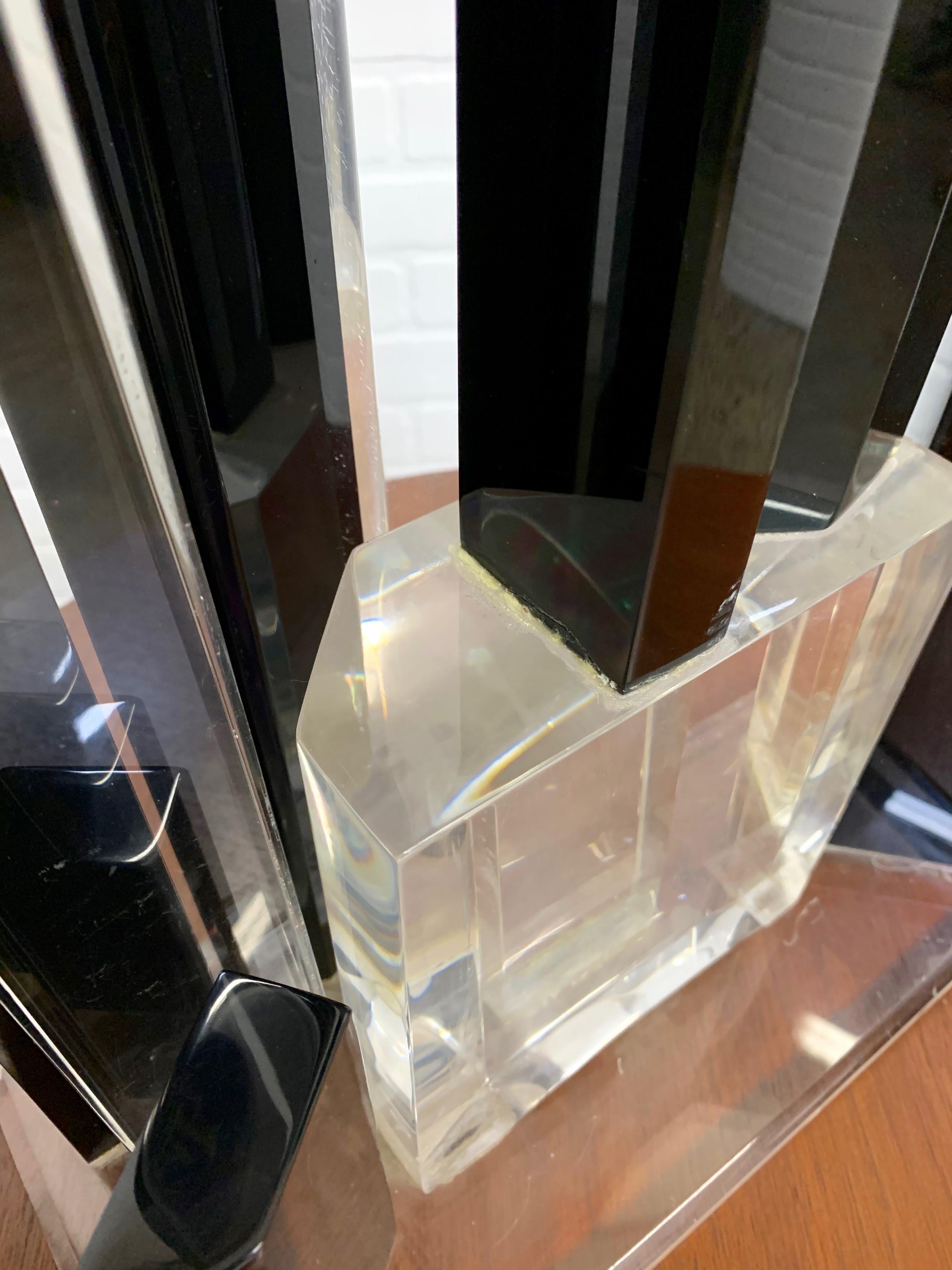 Lucite Skyscraper Sculpture by Van Teal 6