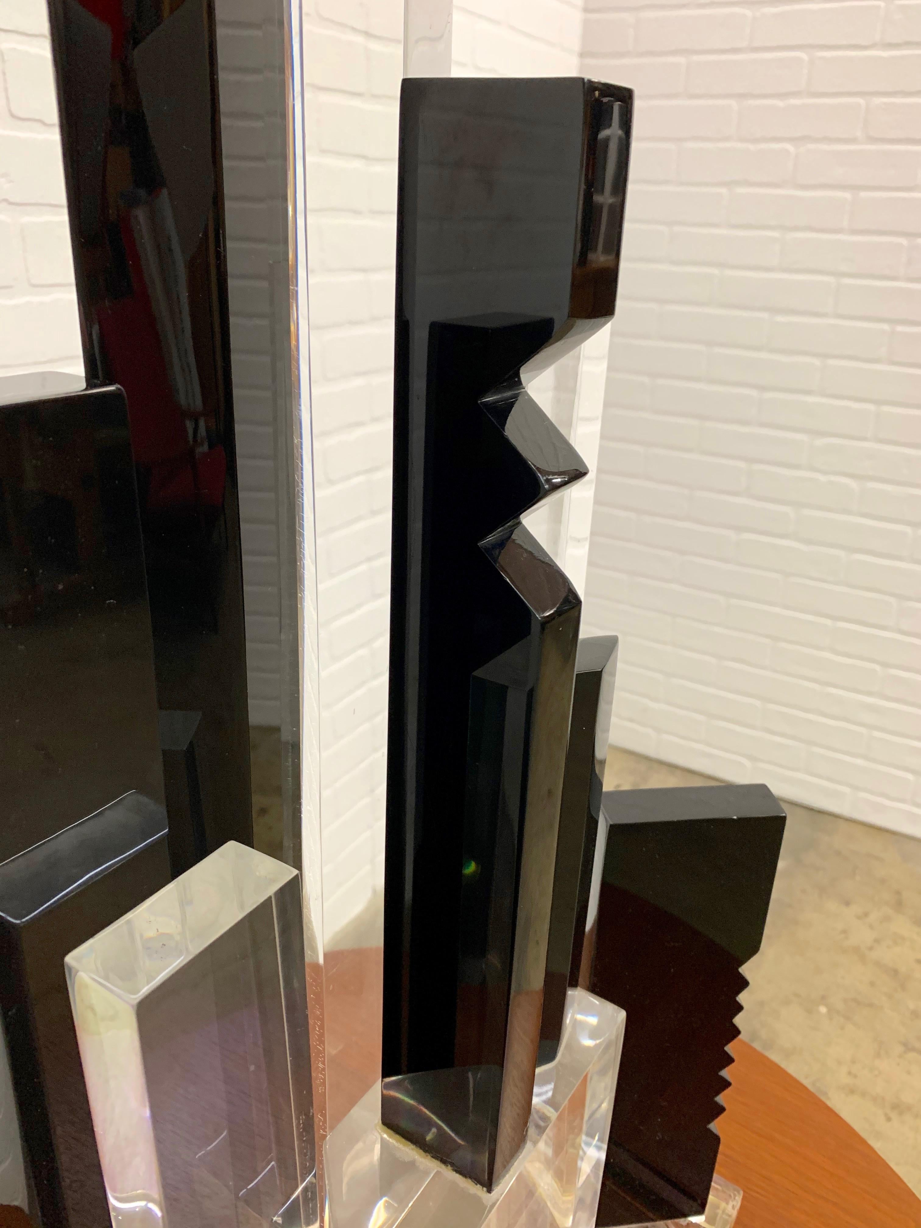 20th Century Lucite Skyscraper Sculpture by Van Teal