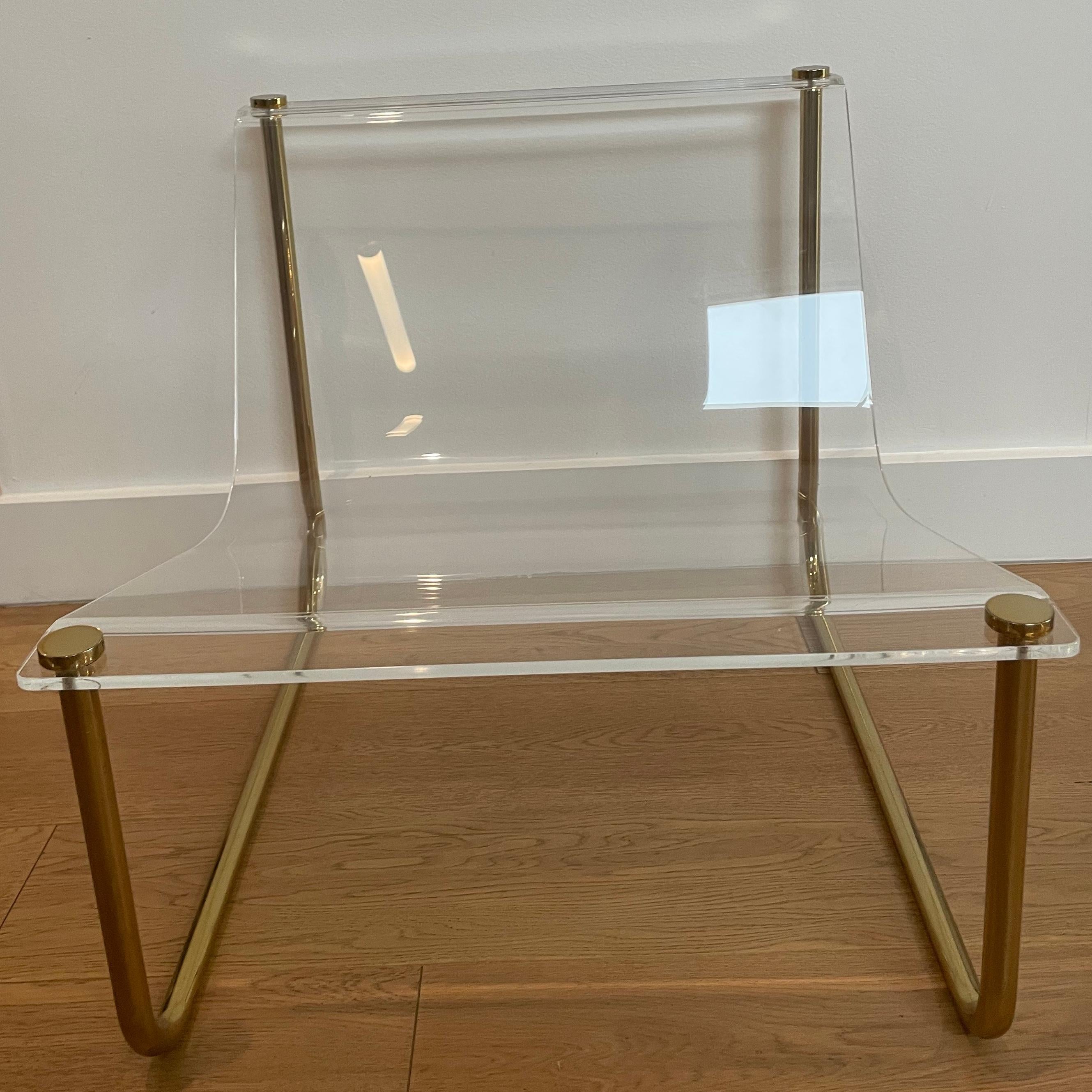 Sling Chair aus Lucite von Charles Hollis (Moderne der Mitte des Jahrhunderts) im Angebot