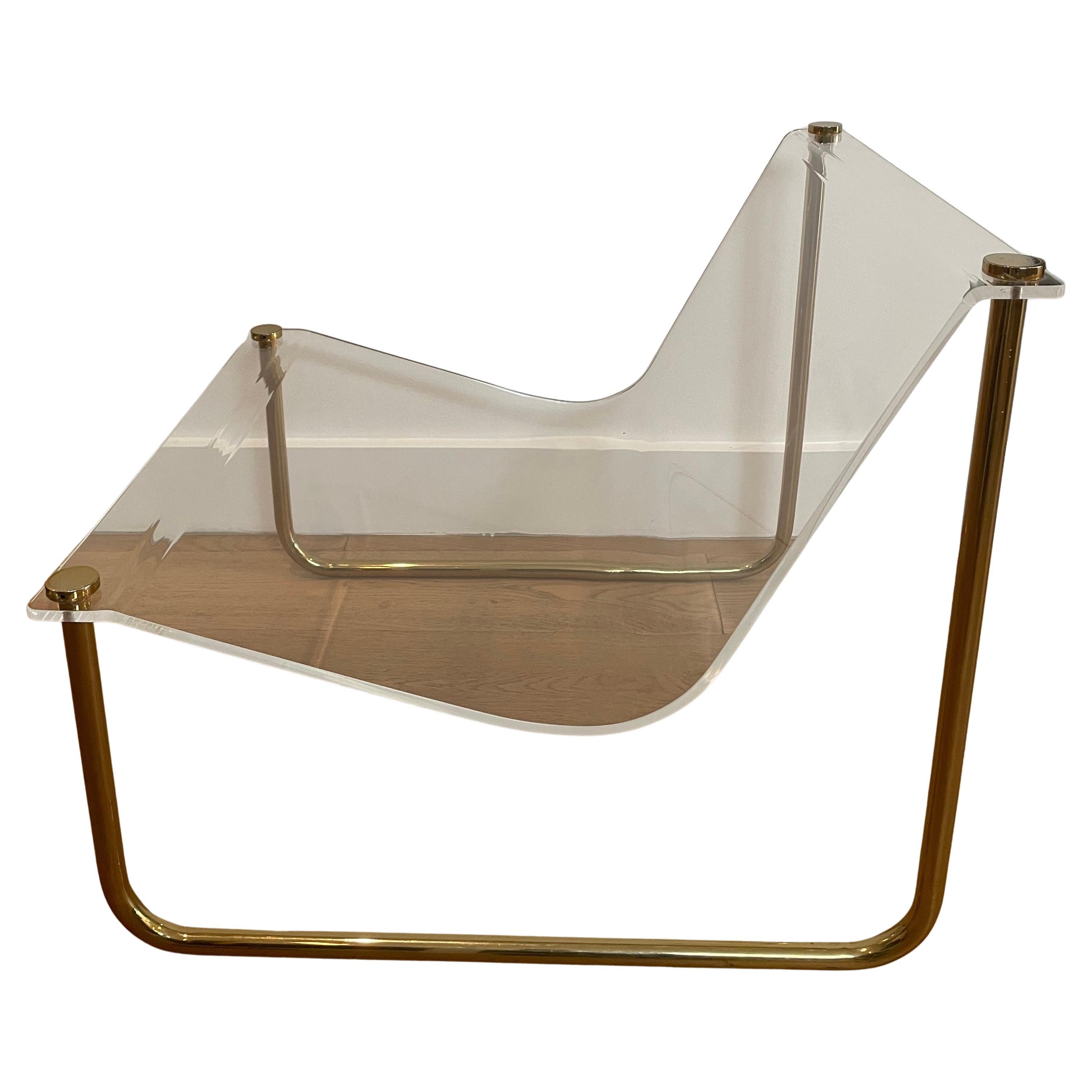 Sling Chair aus Lucite von Charles Hollis im Angebot