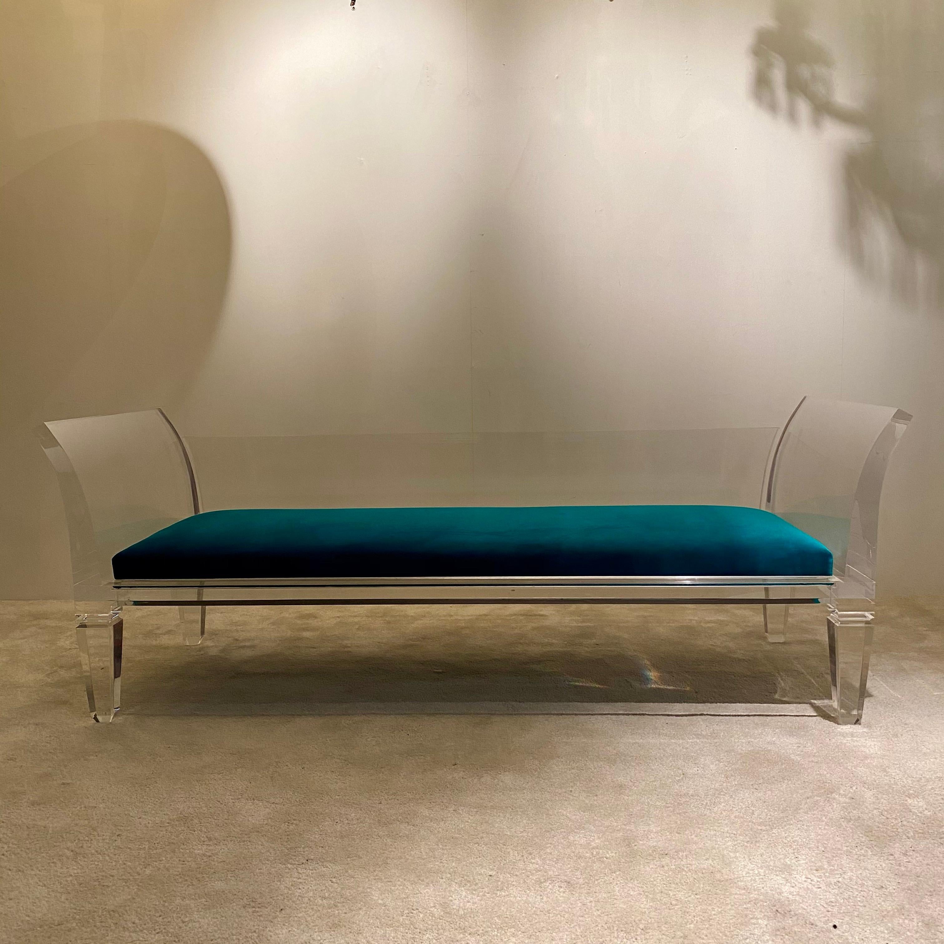 Mid-Century Modern Lucite Sofa by Maison Jansen , France 1970's