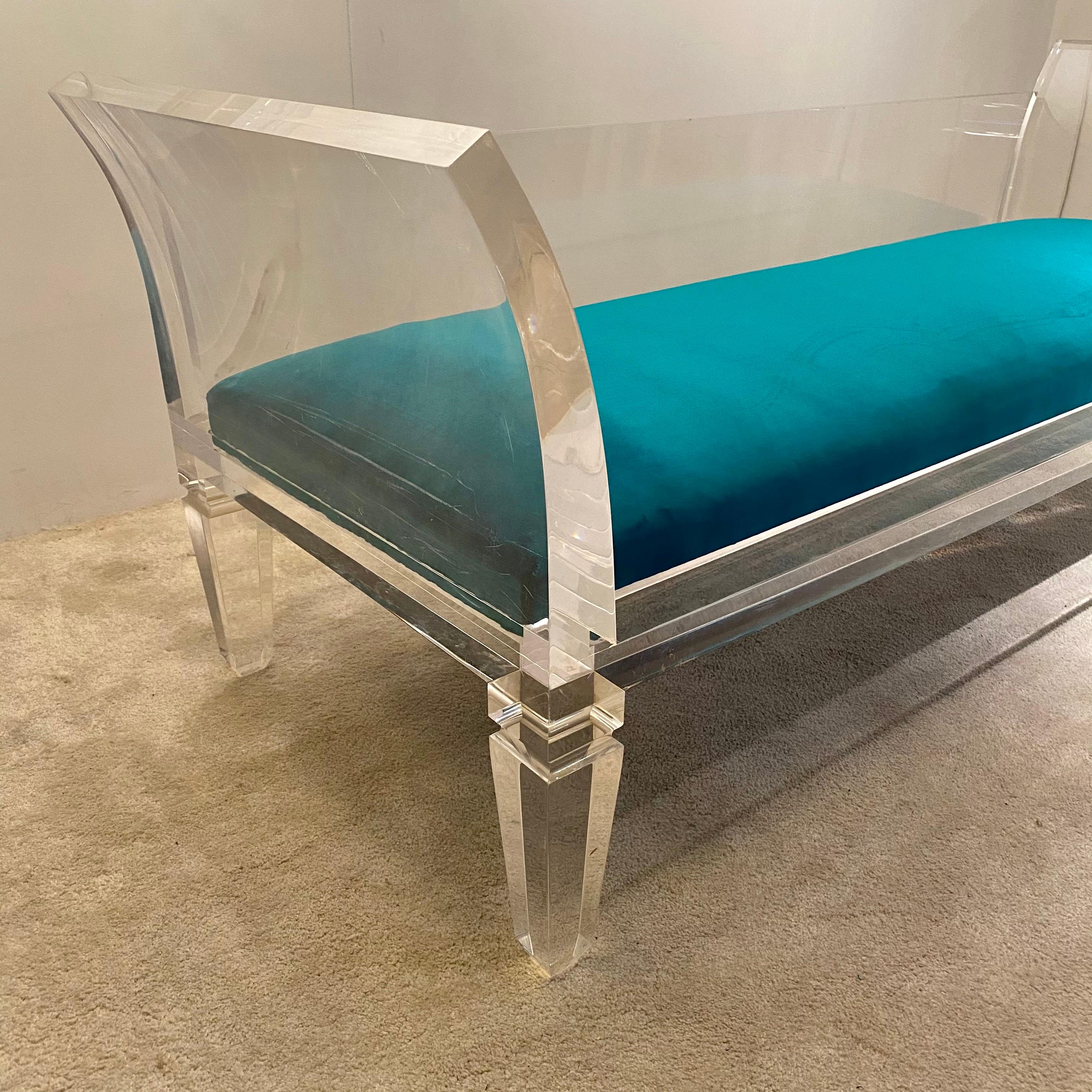 French Lucite Sofa by Maison Jansen , France 1970's