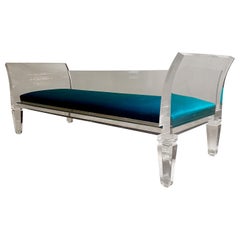 Sofa aus Lucite von Maison Jansen , Frankreich 1970er Jahre