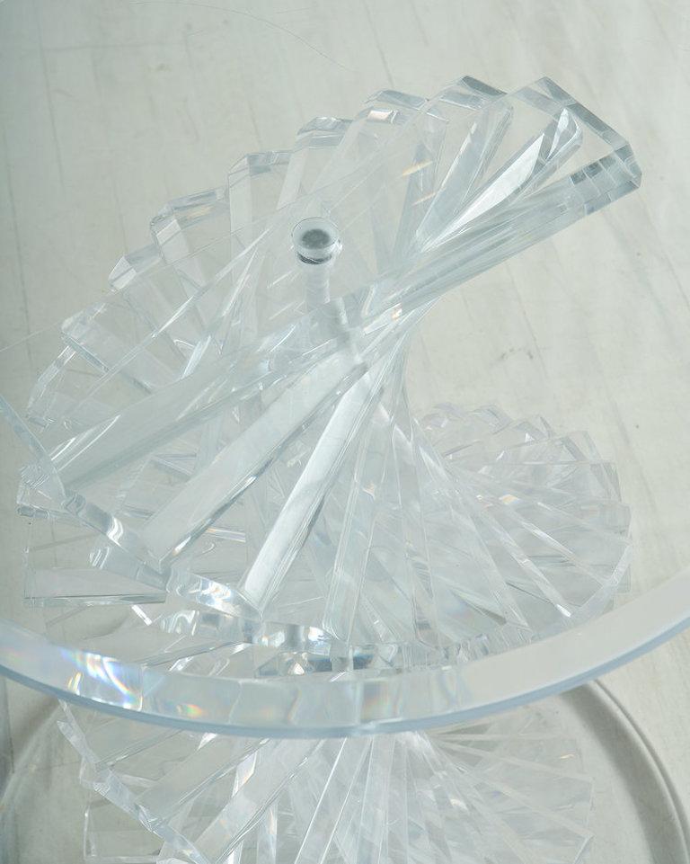 Mid-Century Modern Lucite Spiral Dining Table