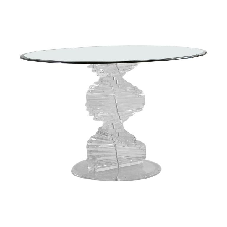 Lucite Spiral Dining Table