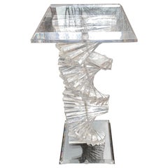 Lucite Spiral Pedestal