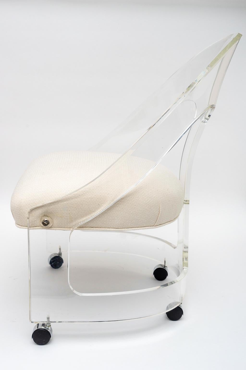 20th Century Lucite Spoon Back Chair