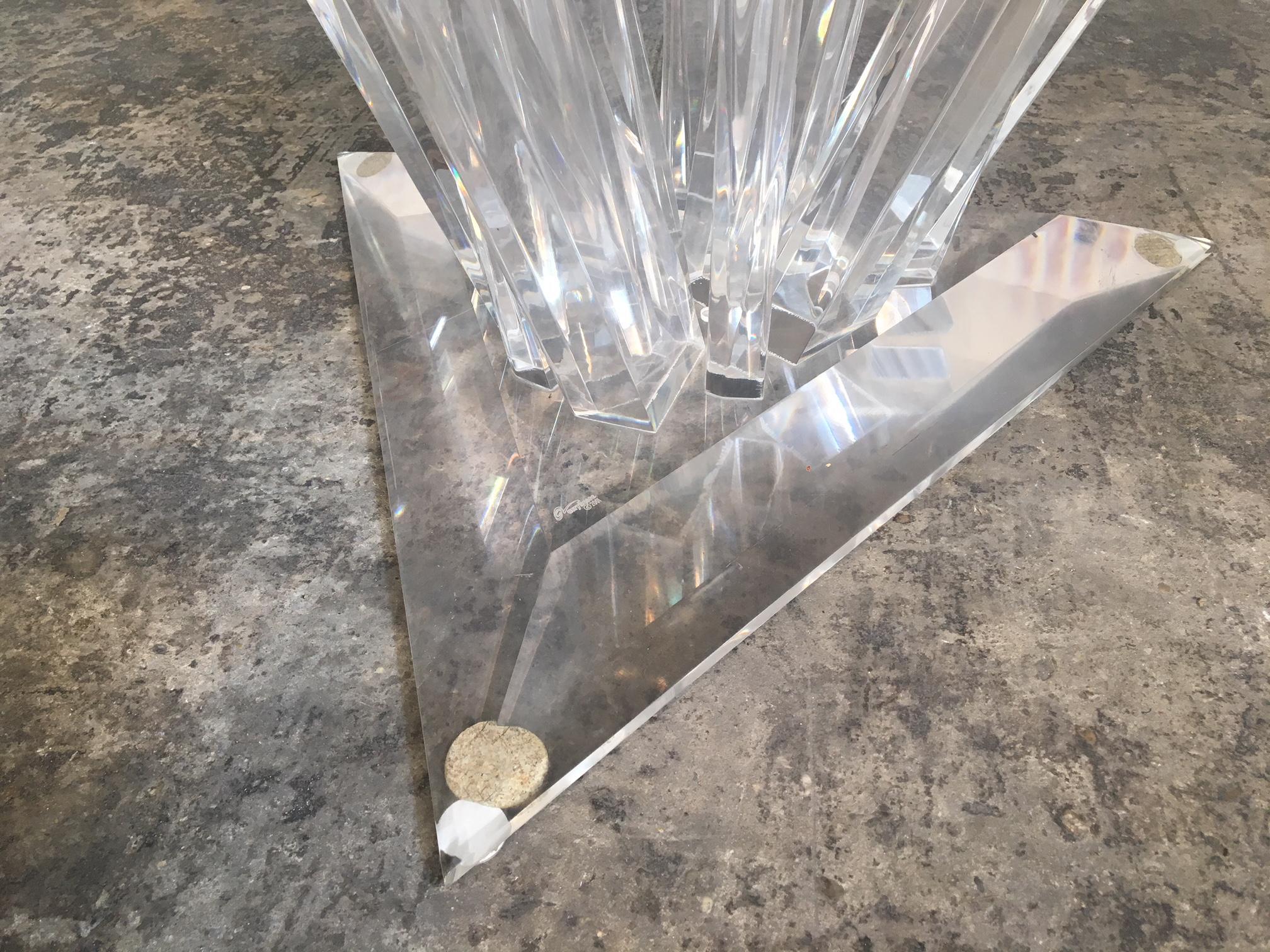Late 20th Century Lucite Stalagmite Dining Table in the Manner of Haziza